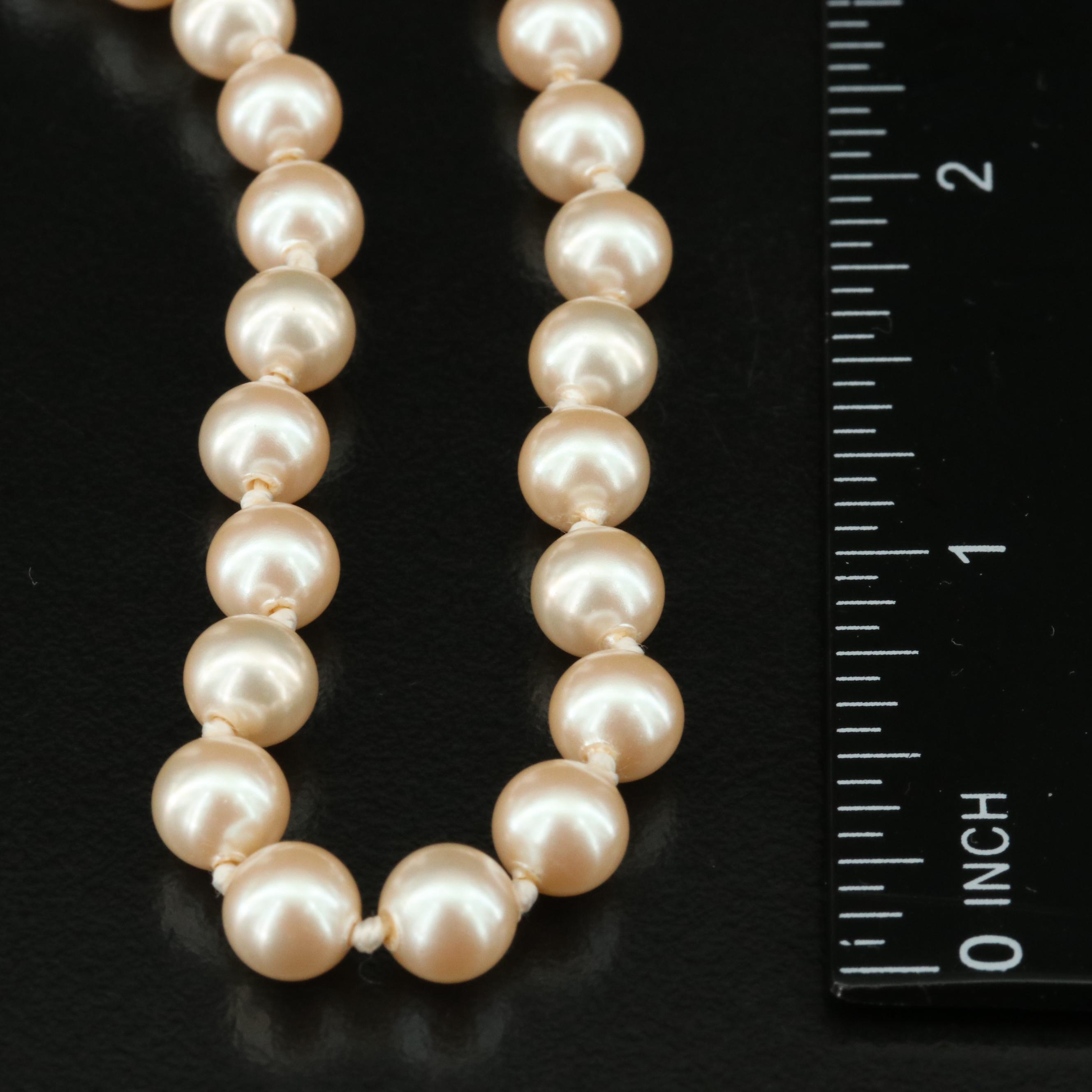 Krementz Featuring in Pearl and Faux Pearl Necklace Grouping