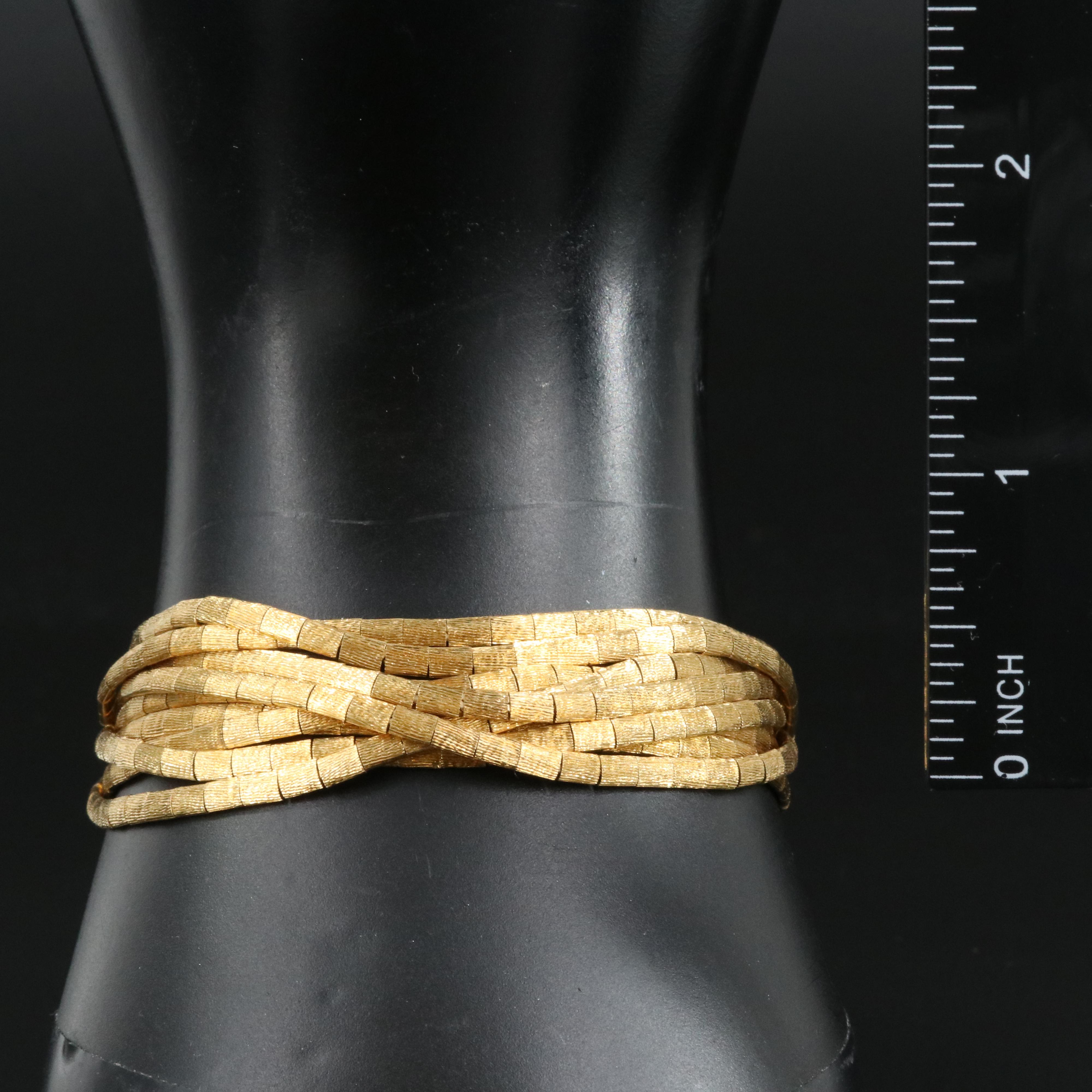Vintage Frasson Amalia di Giulio 18K Multi-Strand Bracelet