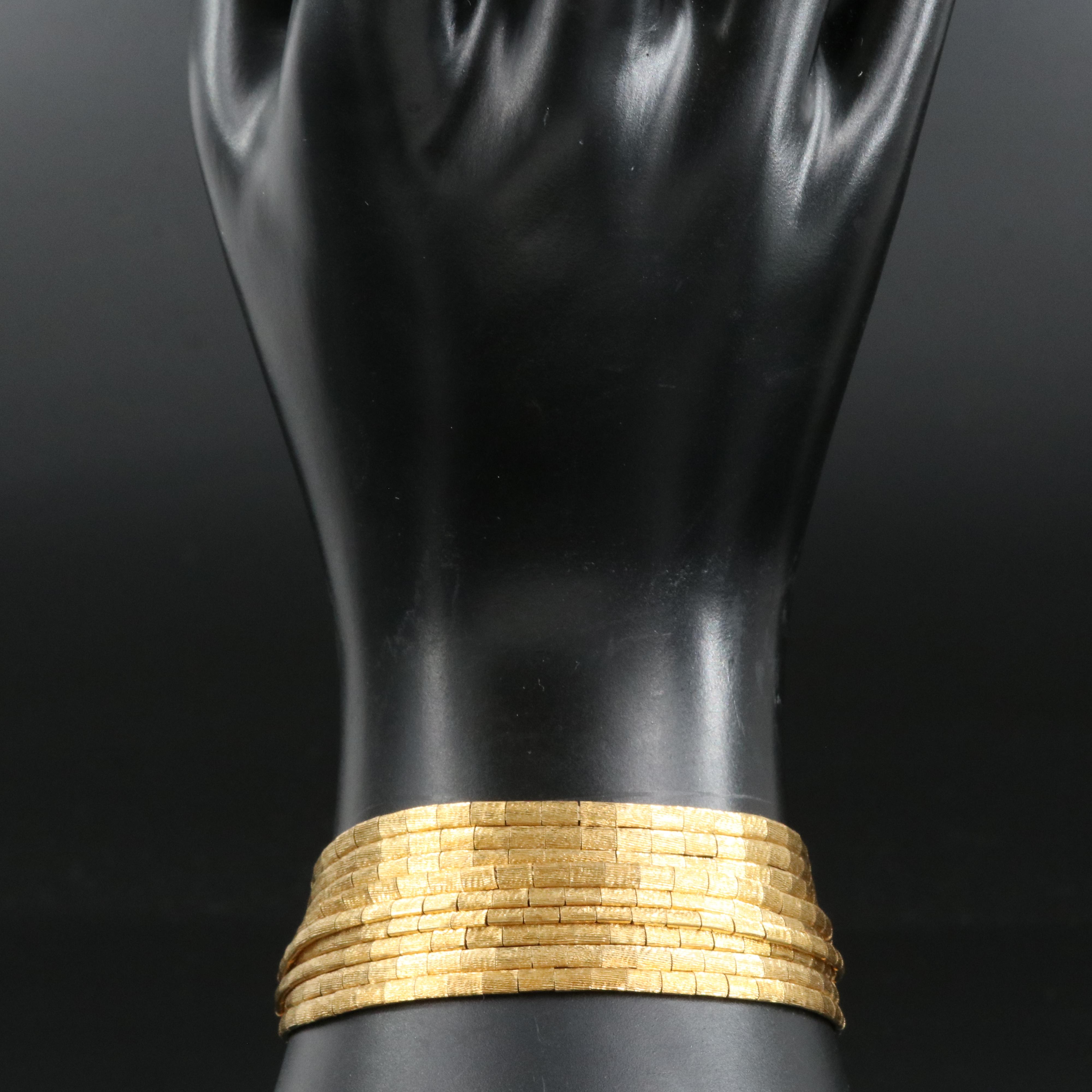 Vintage Frasson Amalia di Giulio 18K Multi-Strand Bracelet