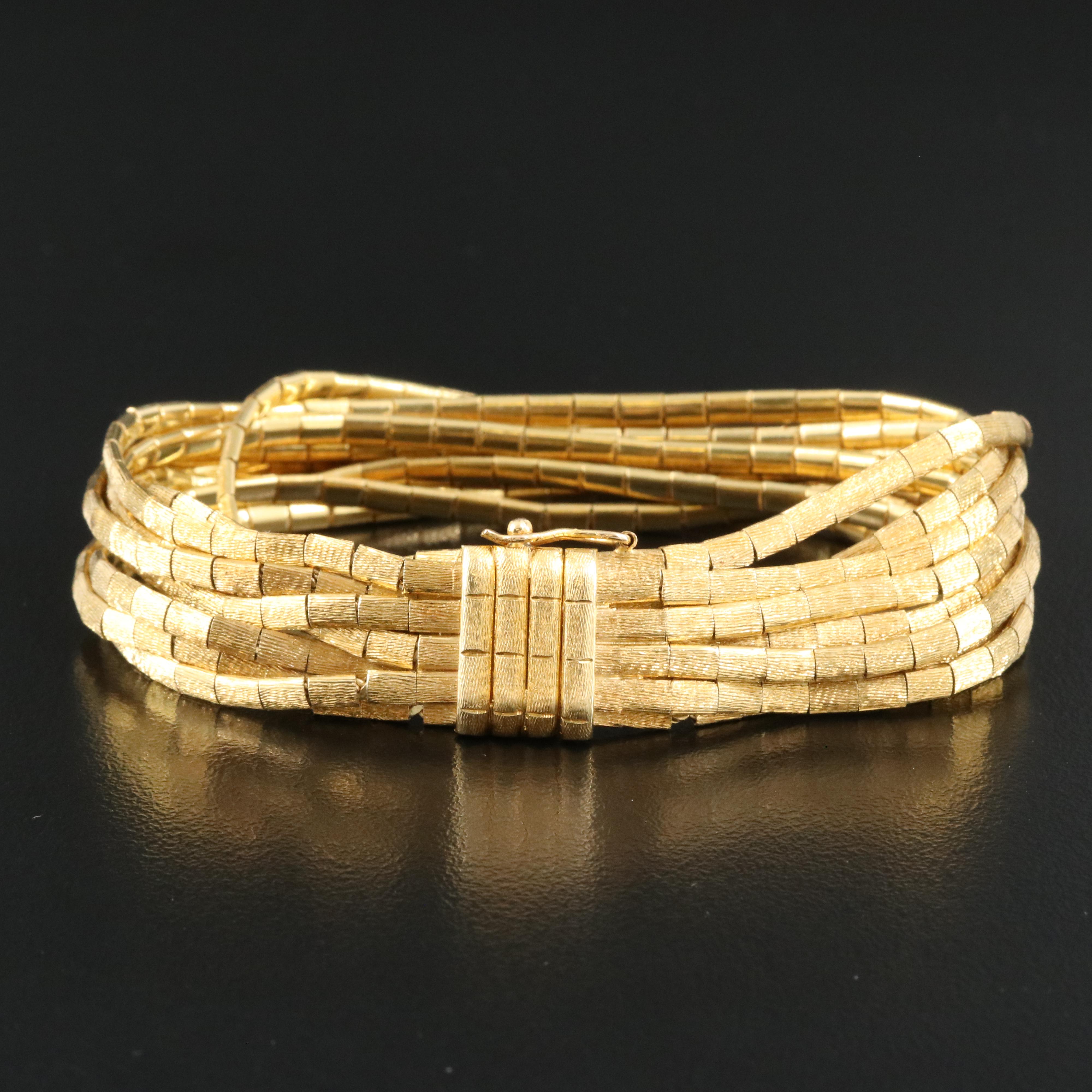 Vintage Frasson Amalia di Giulio 18K Multi-Strand Bracelet