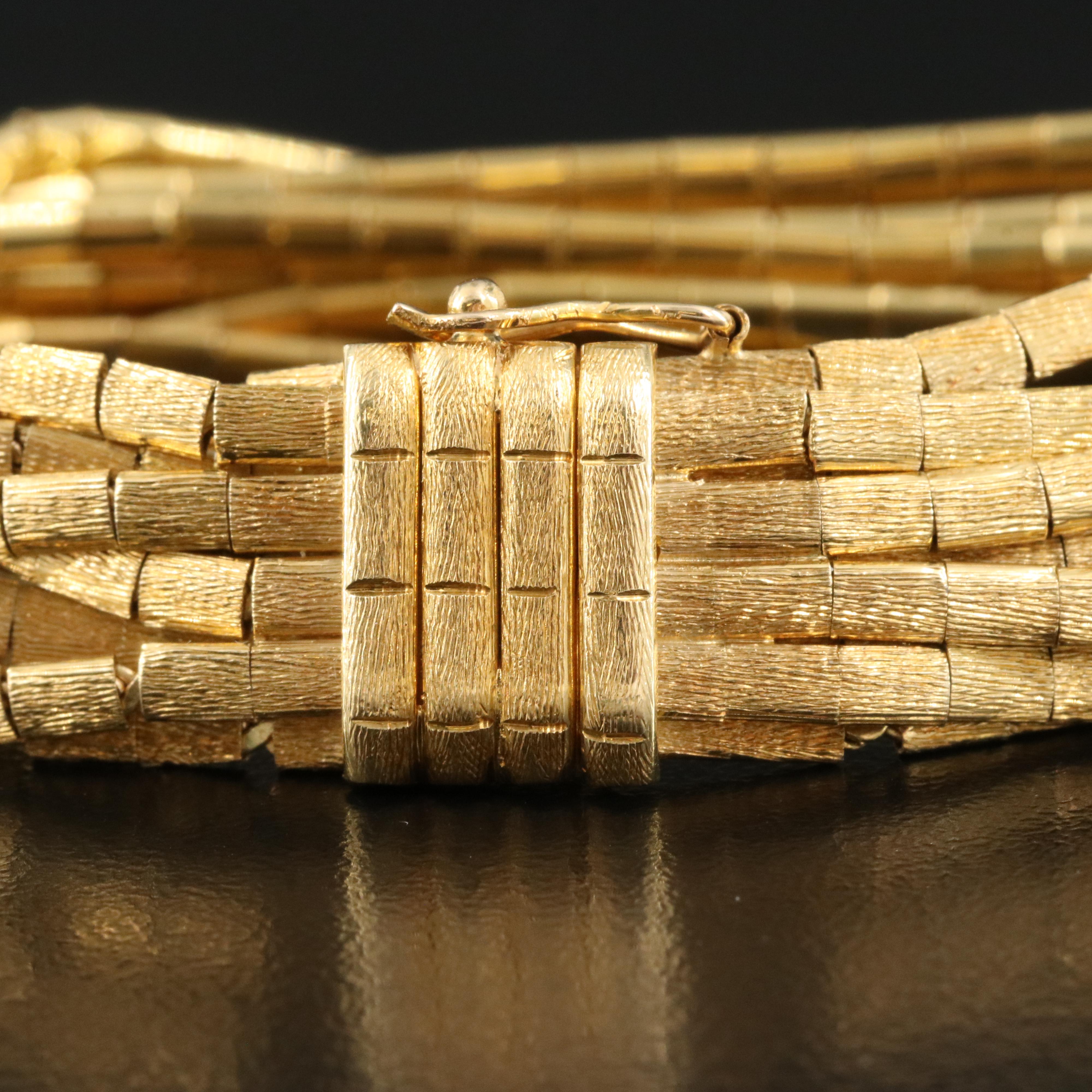 Vintage Frasson Amalia di Giulio 18K Multi-Strand Bracelet