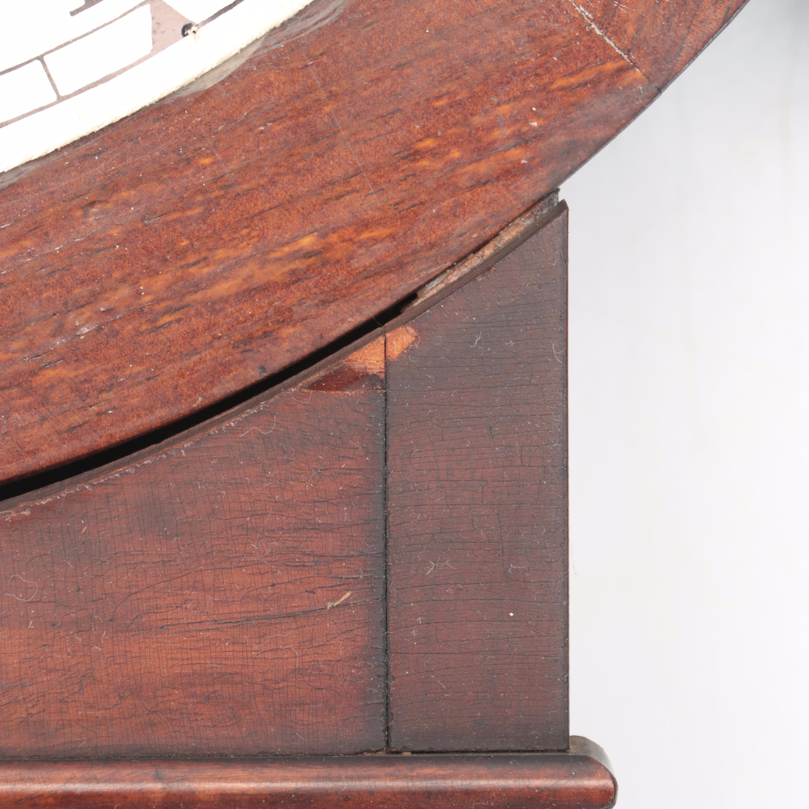 Mahogany Veneer Regulator Wall Clock, Antique