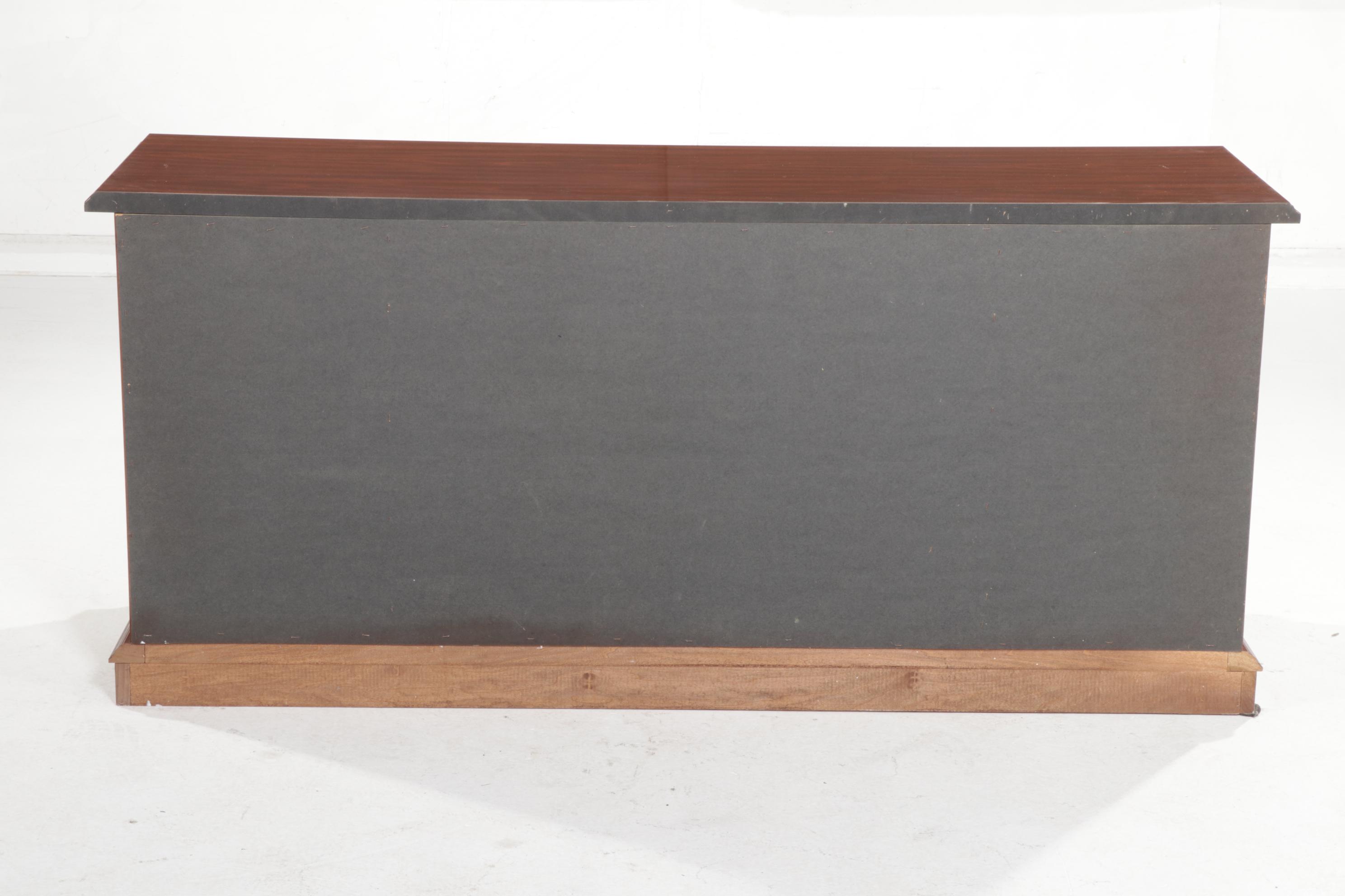 Wood Finish Double Pedestal Desk