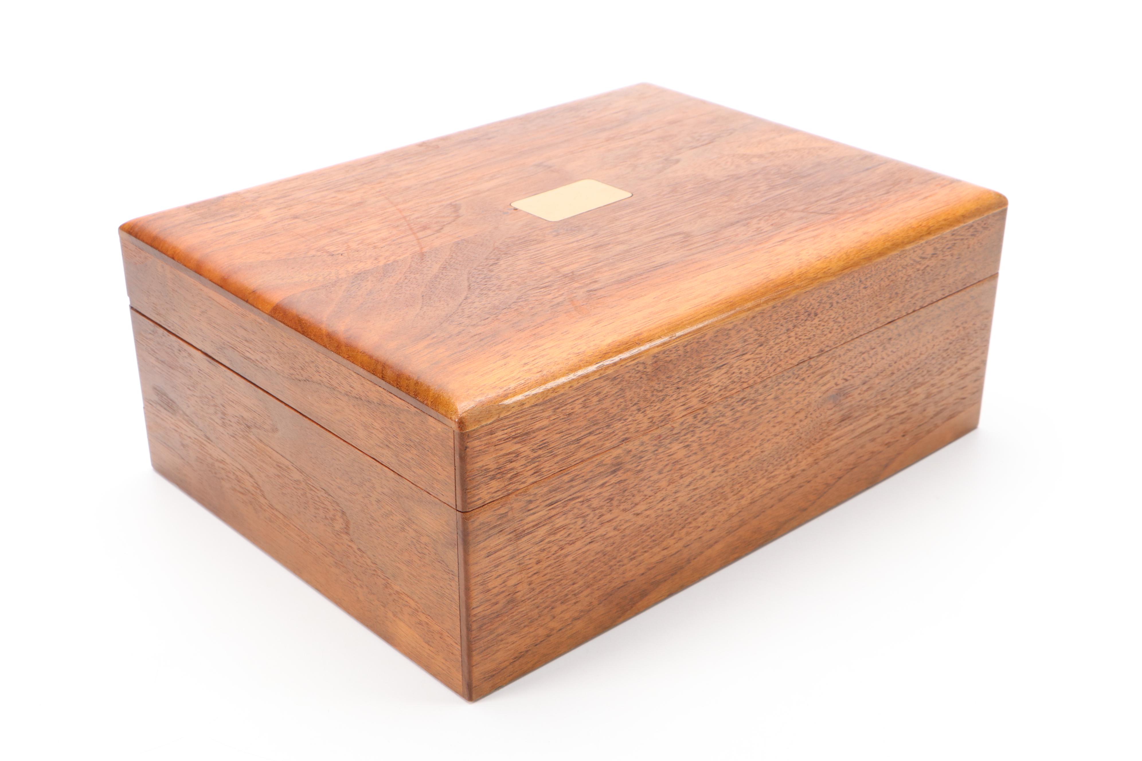 Decatur Industries Walnut and Other Wooden Humidors, 20th Century