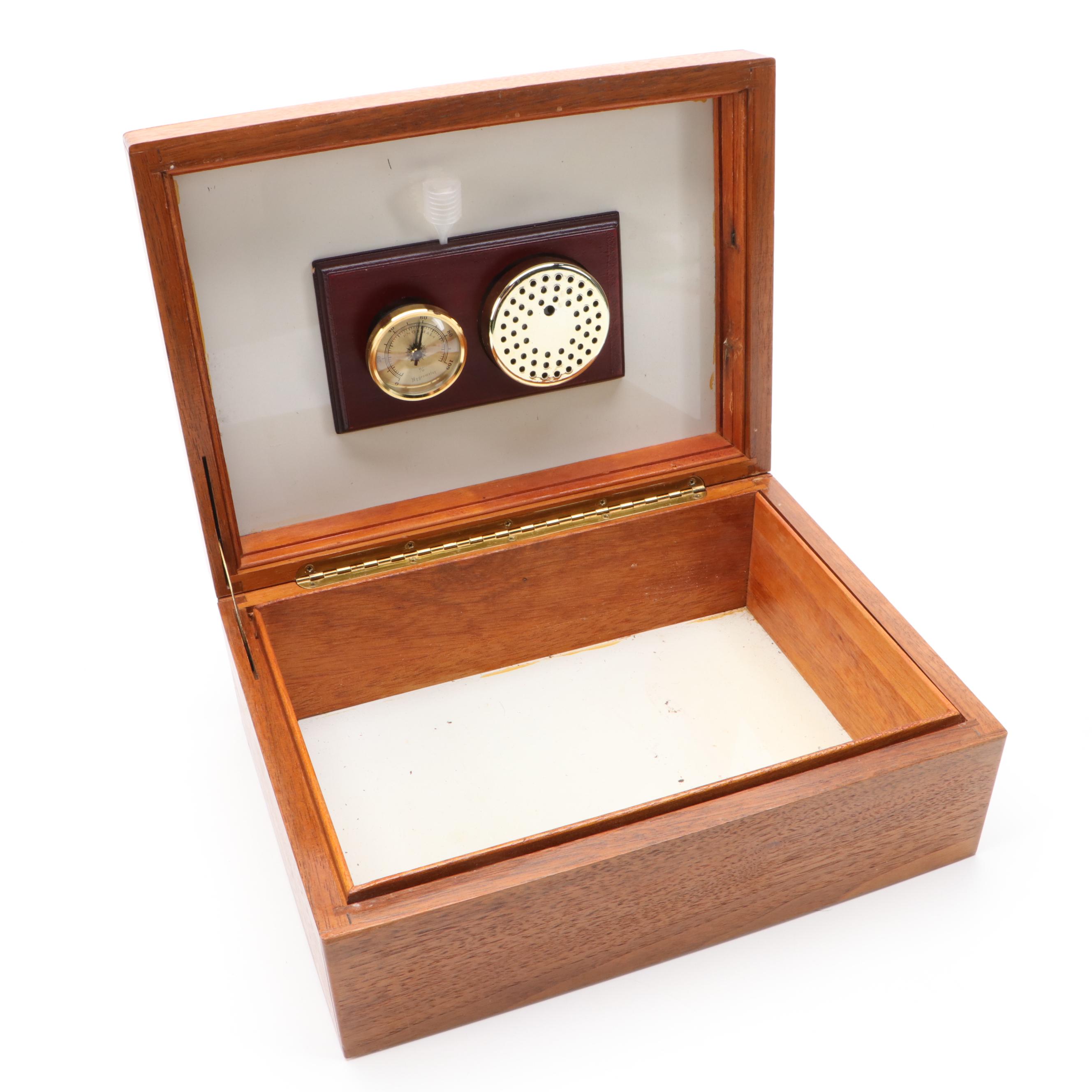 Decatur Industries Walnut and Other Wooden Humidors, 20th Century