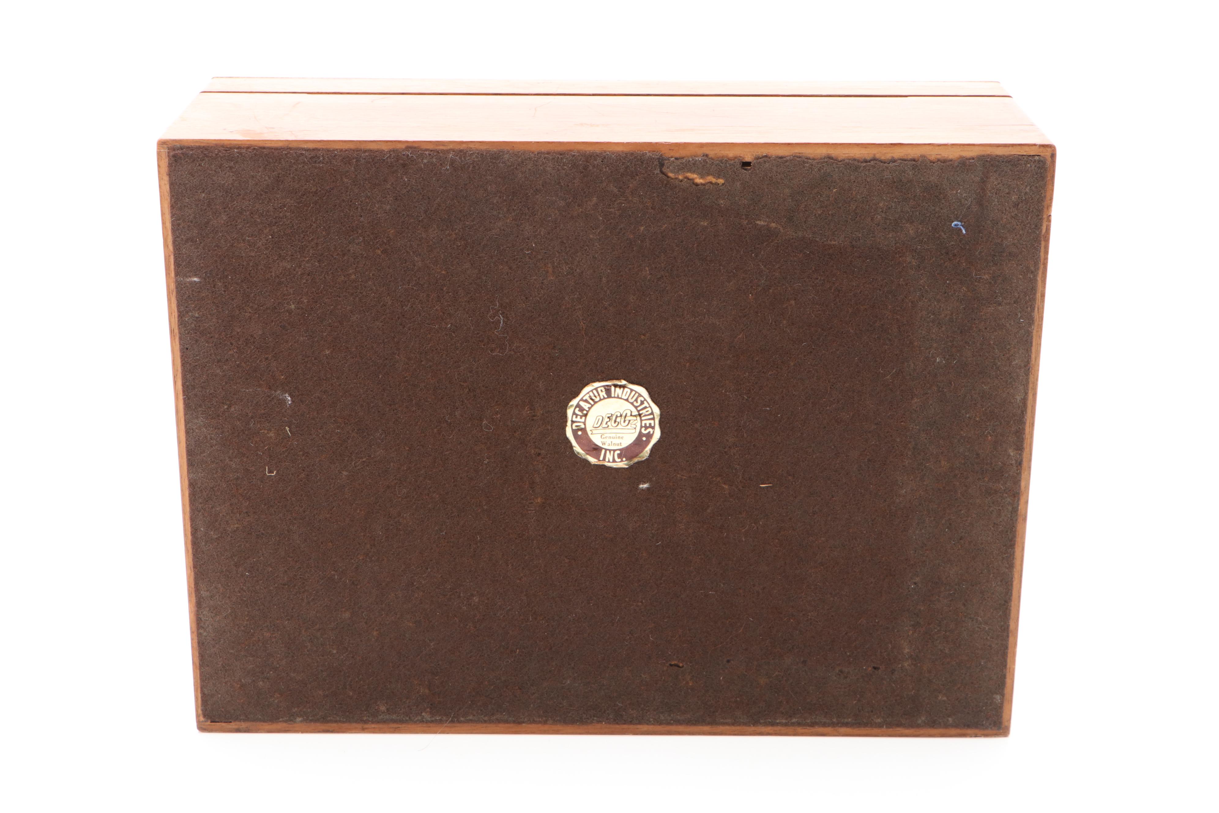 Decatur Industries Walnut and Other Wooden Humidors, 20th Century