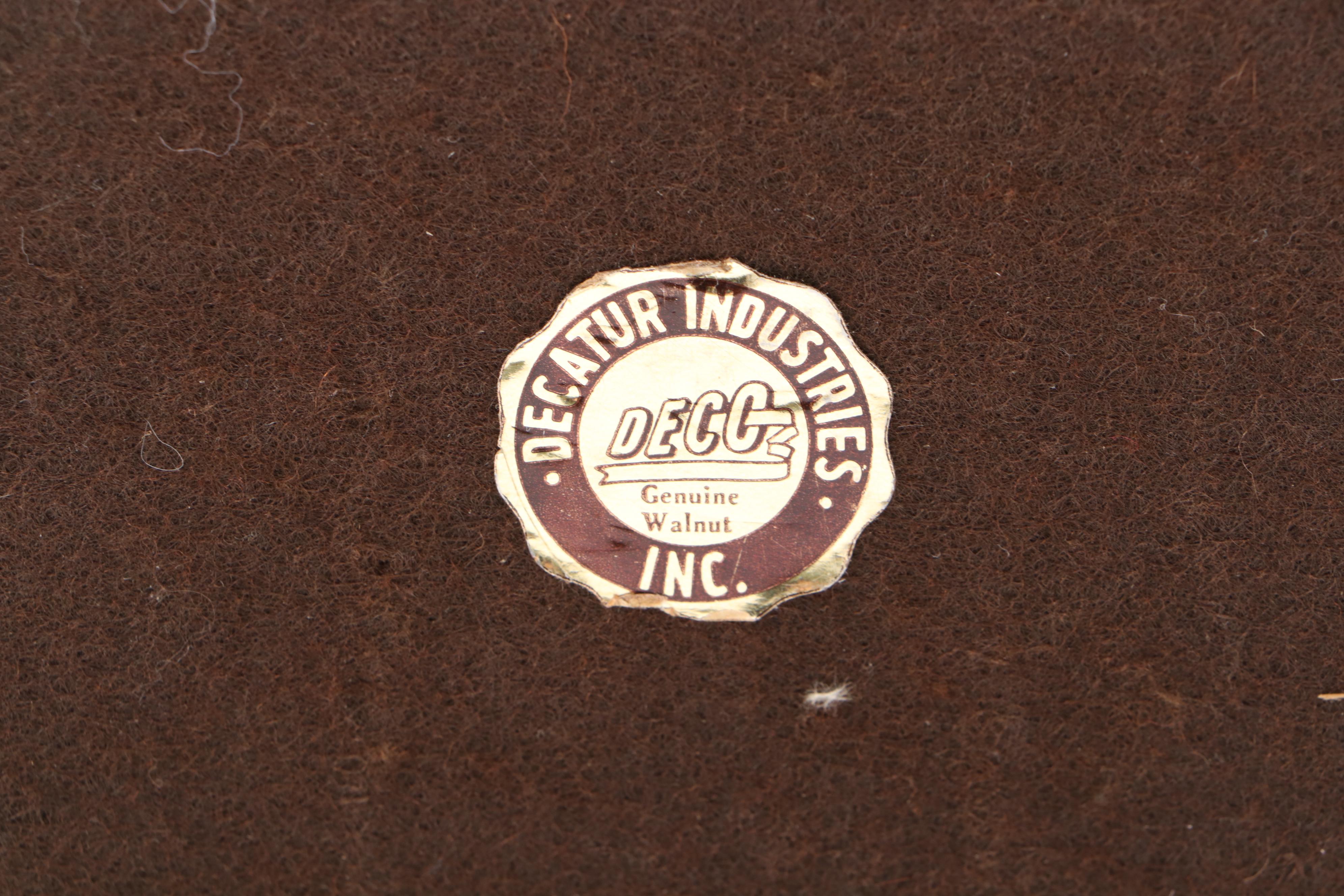 Decatur Industries Walnut and Other Wooden Humidors, 20th Century