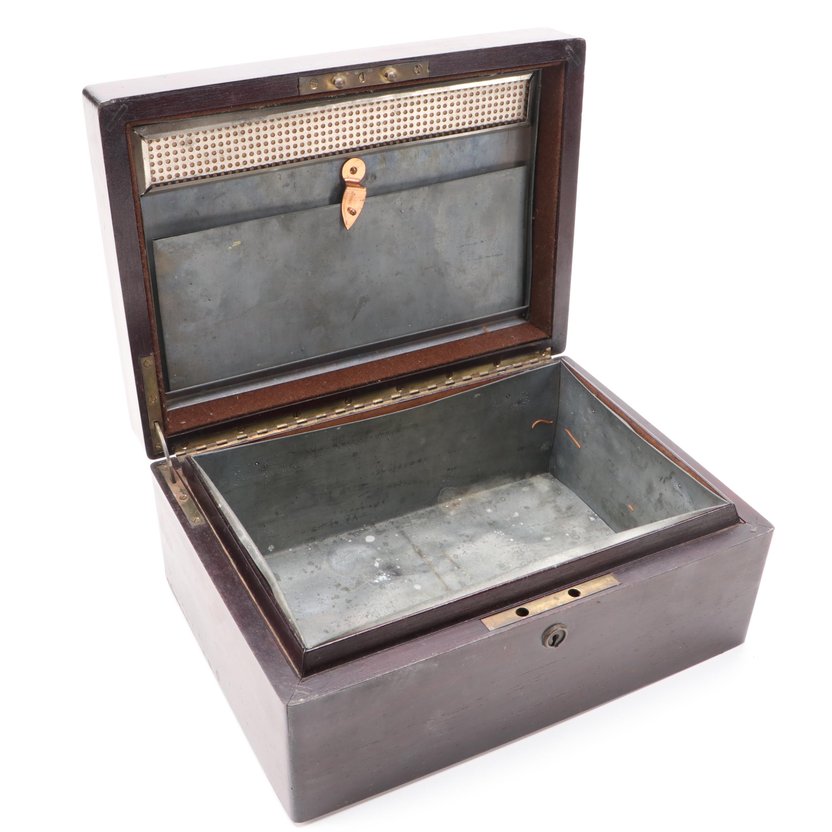 Decatur Industries Walnut and Other Wooden Humidors, 20th Century