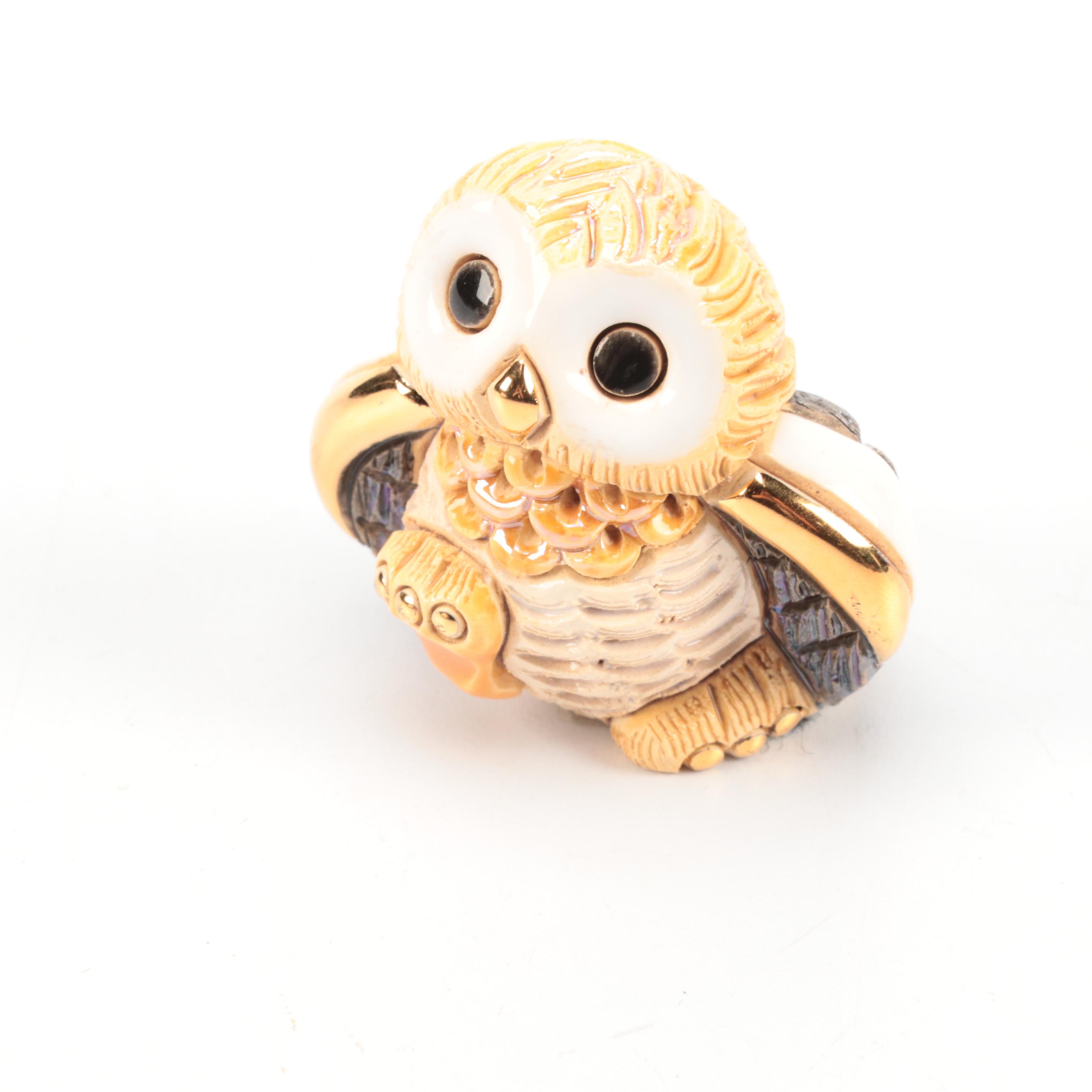 De Rosa Ceramic Tiger and Owl Figurines and Collector's Guide