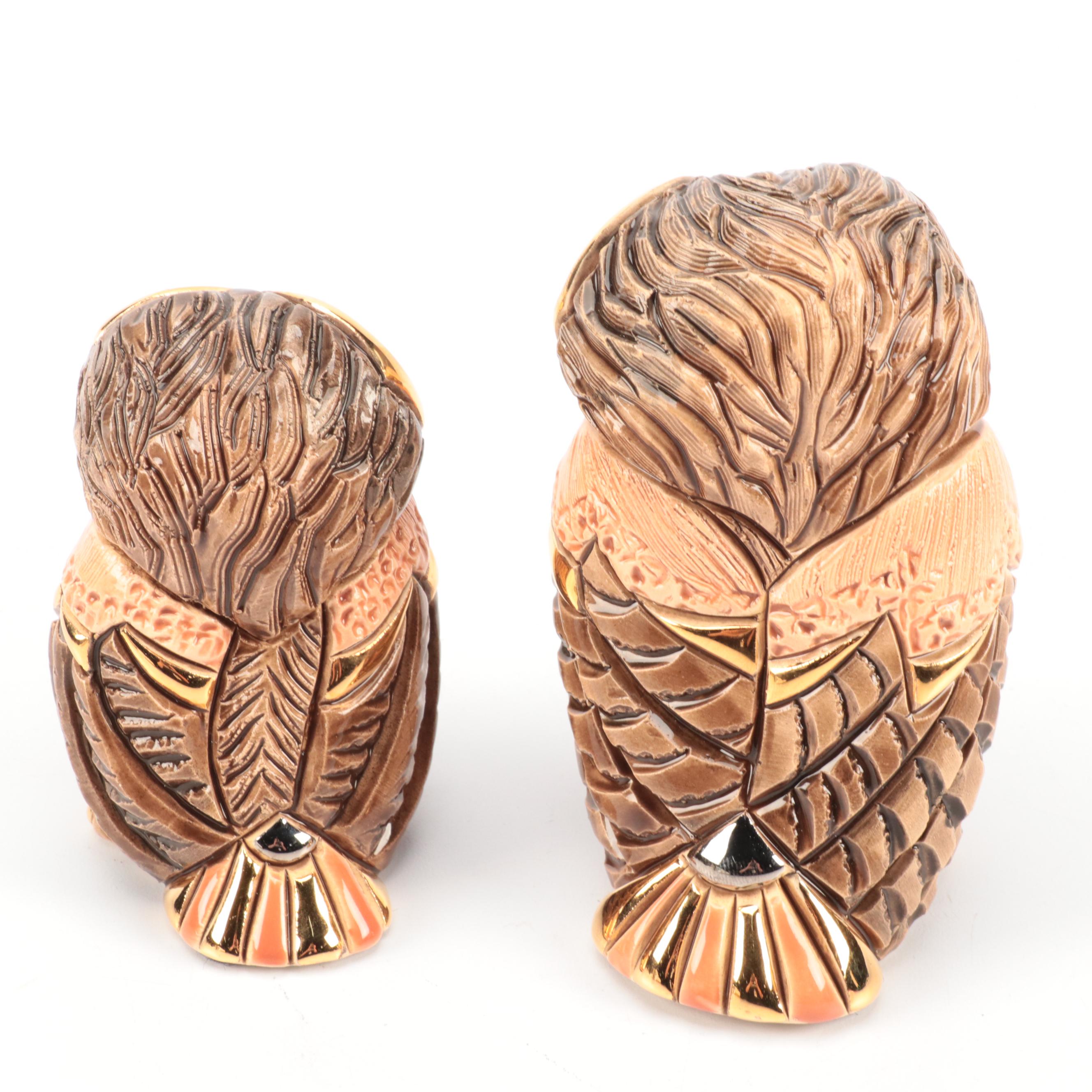 De Rosa Ceramic Owl Figurines
