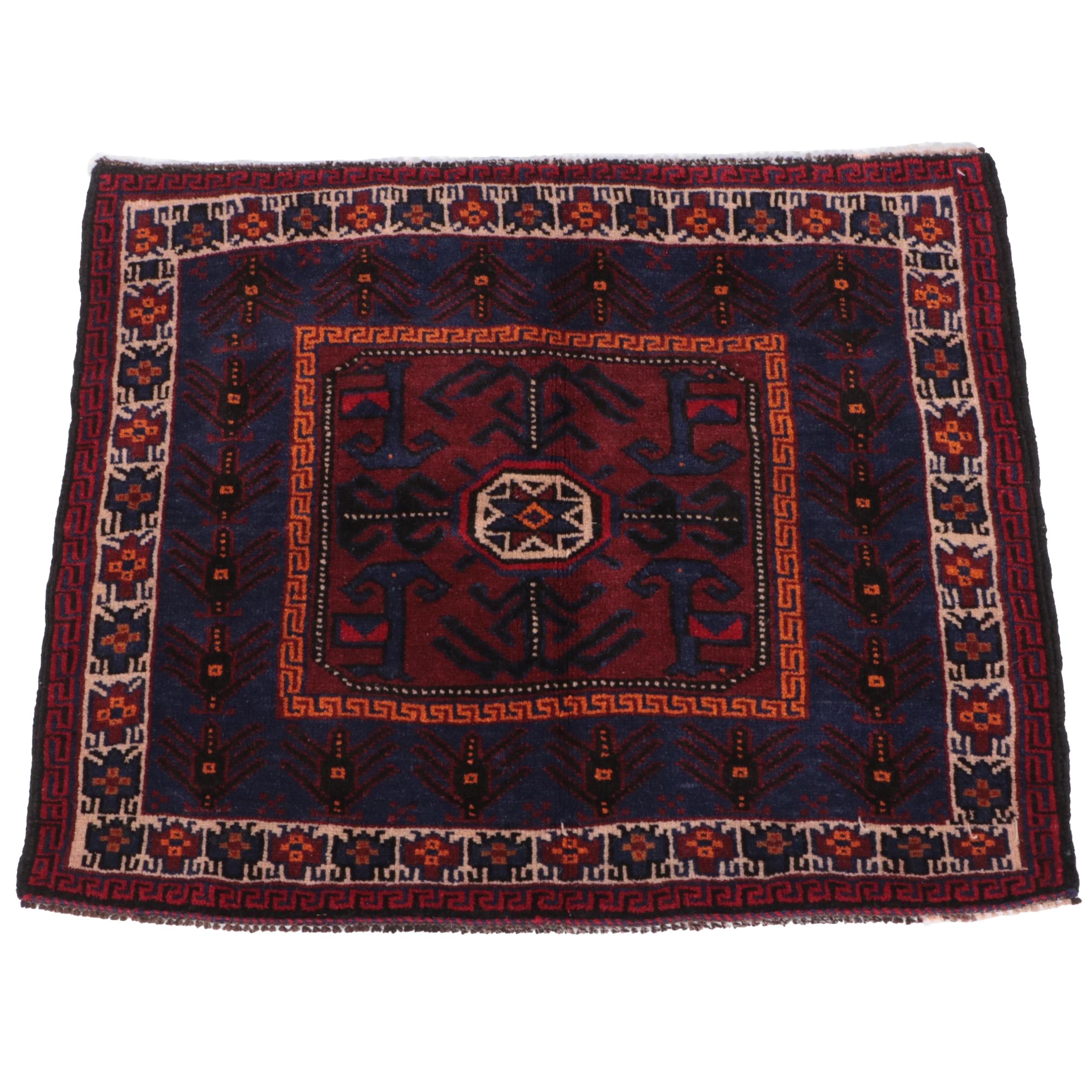 2'3 x 2'8 Hand-Knotted Afghan Baluch Accent Rug