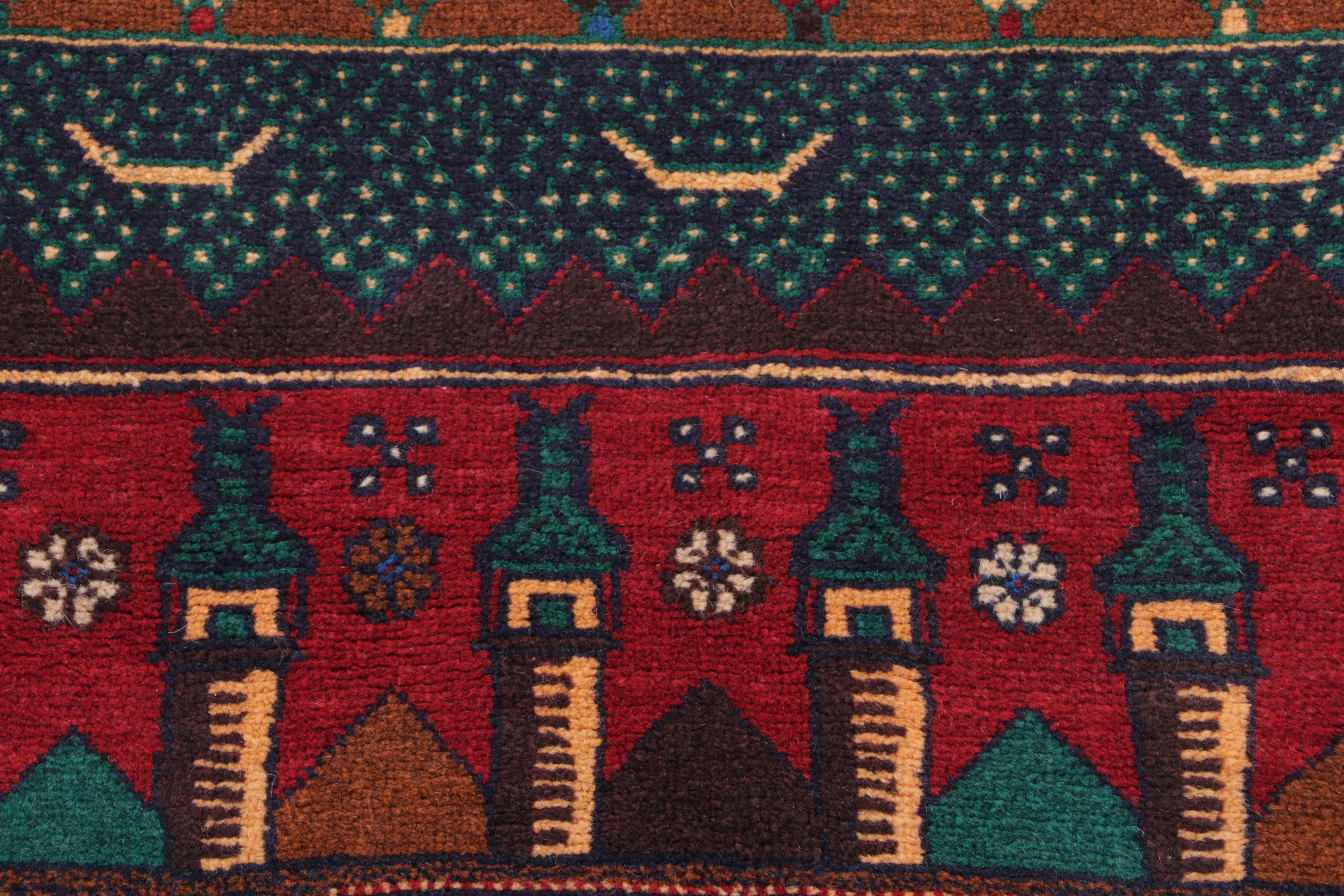 2'10 x 4'7 Hand-Knotted Afghan Pictorial Accent Rug