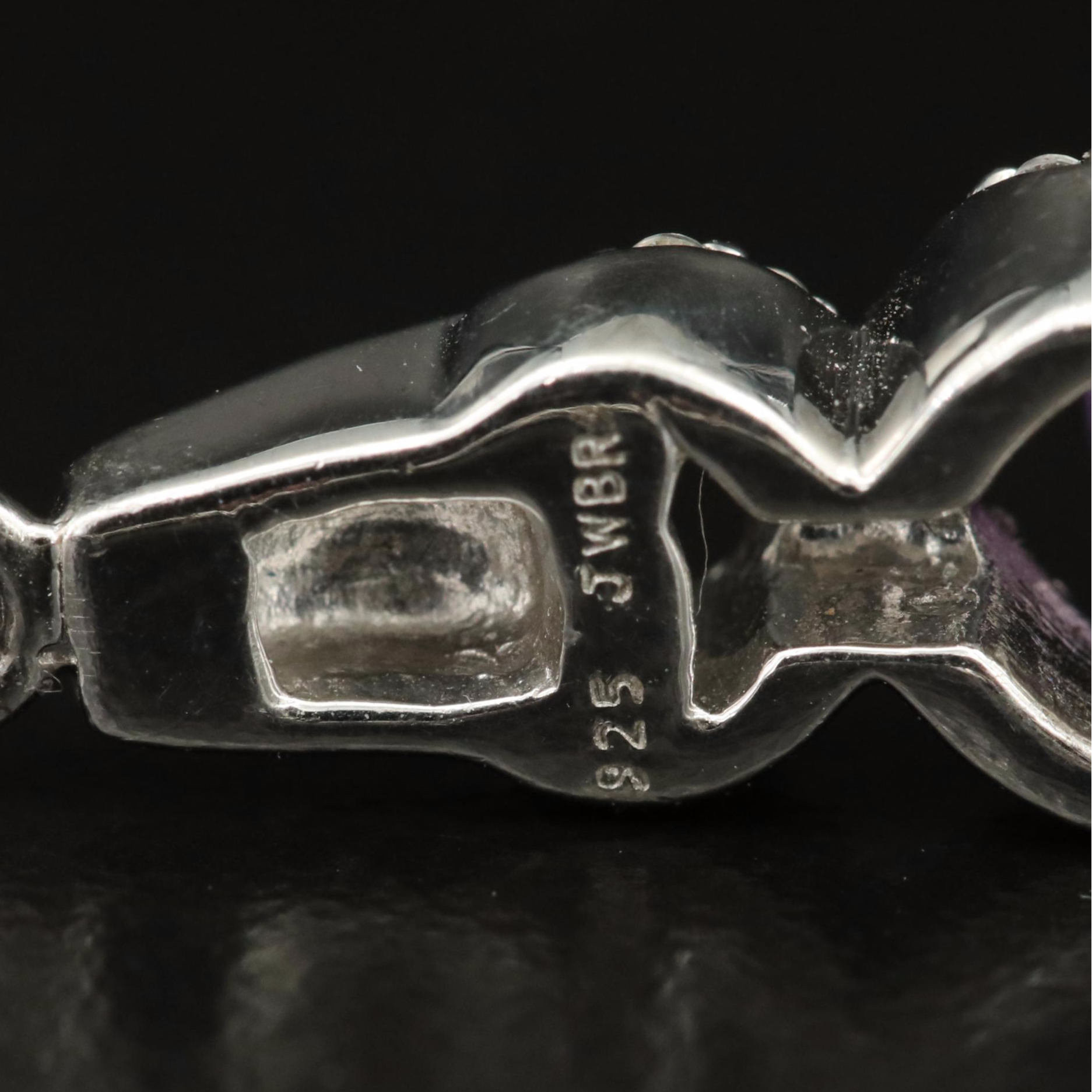 Sterling Amethyst and Topaz Bolo Bracelet