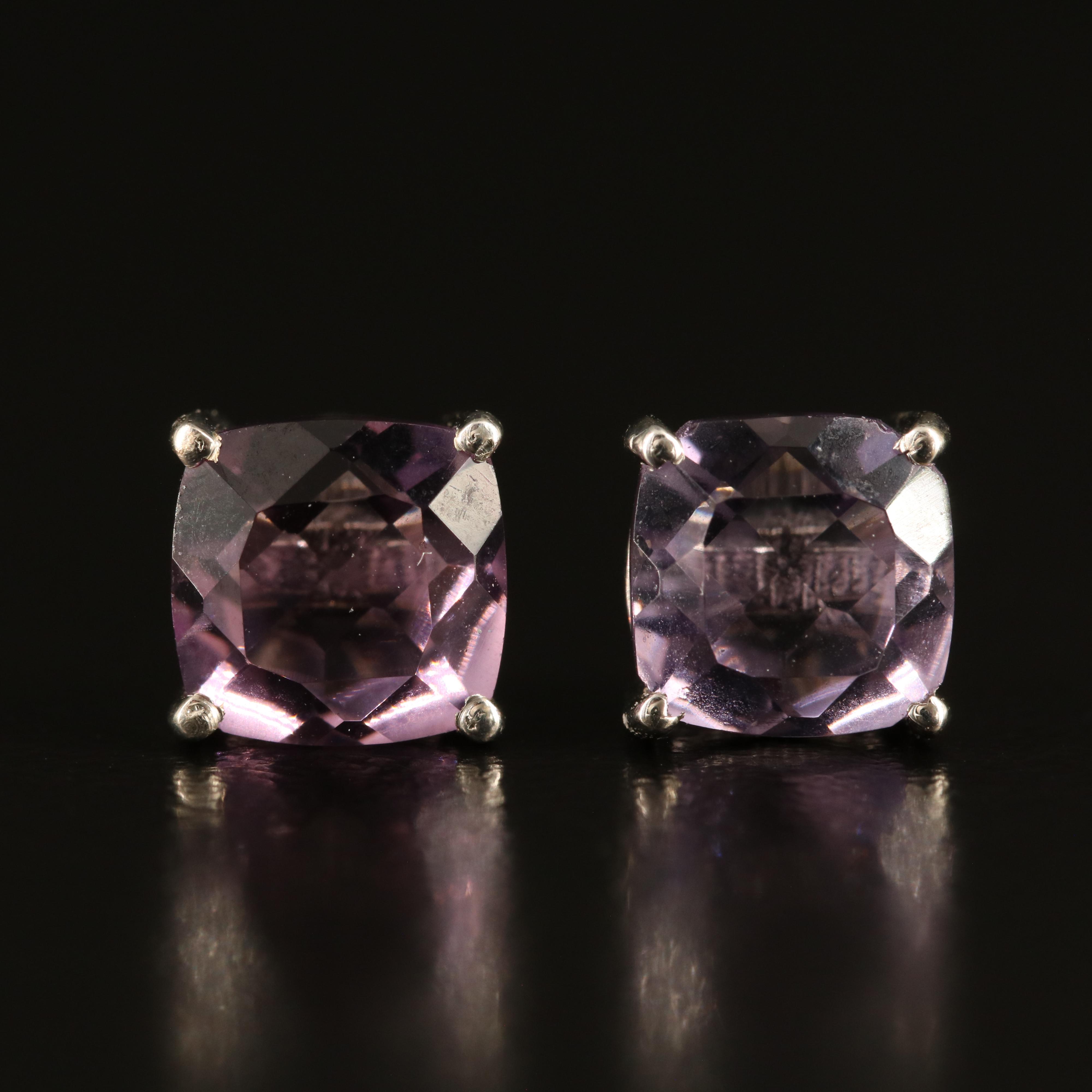 Sterling Glass Stud Earrings