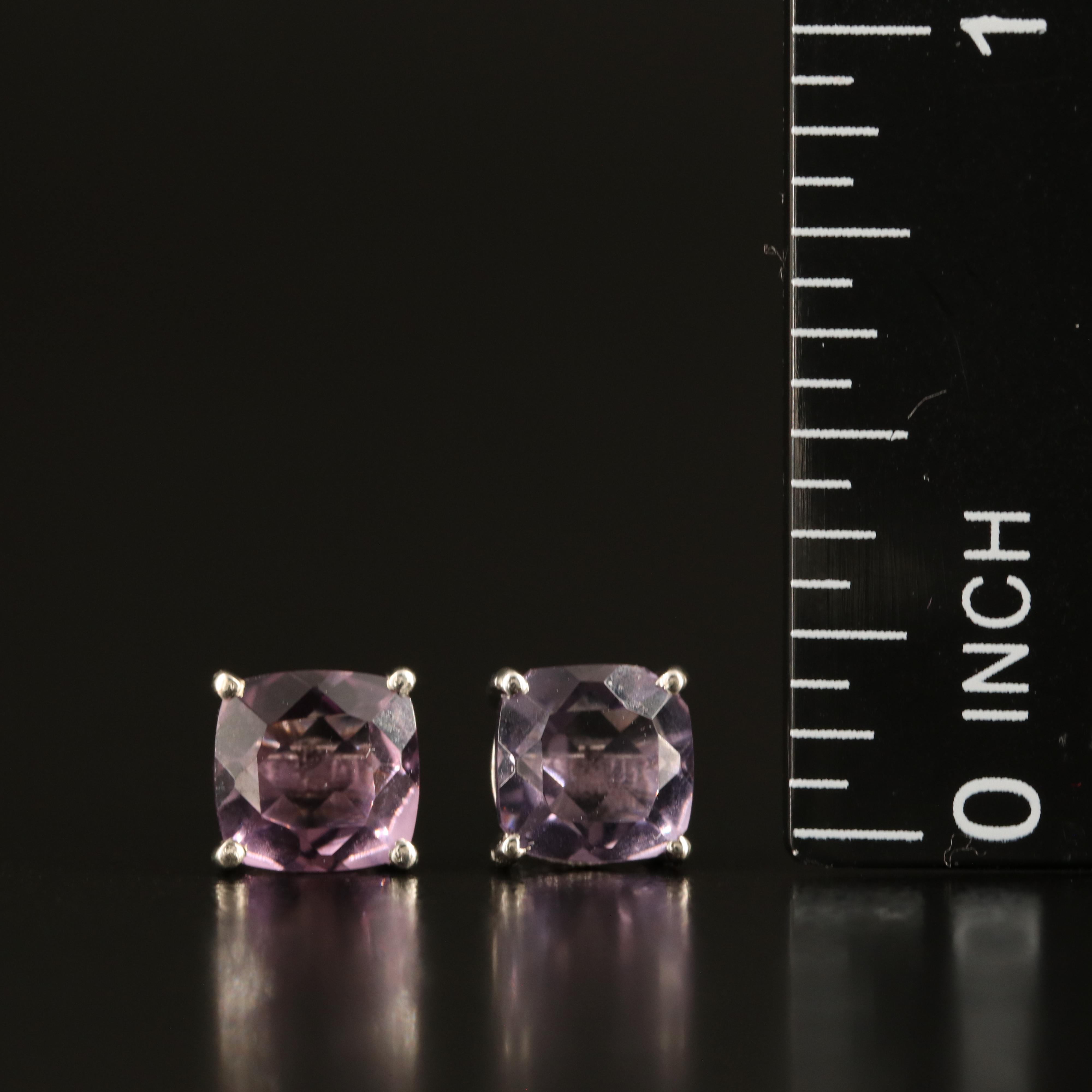 Sterling Glass Stud Earrings