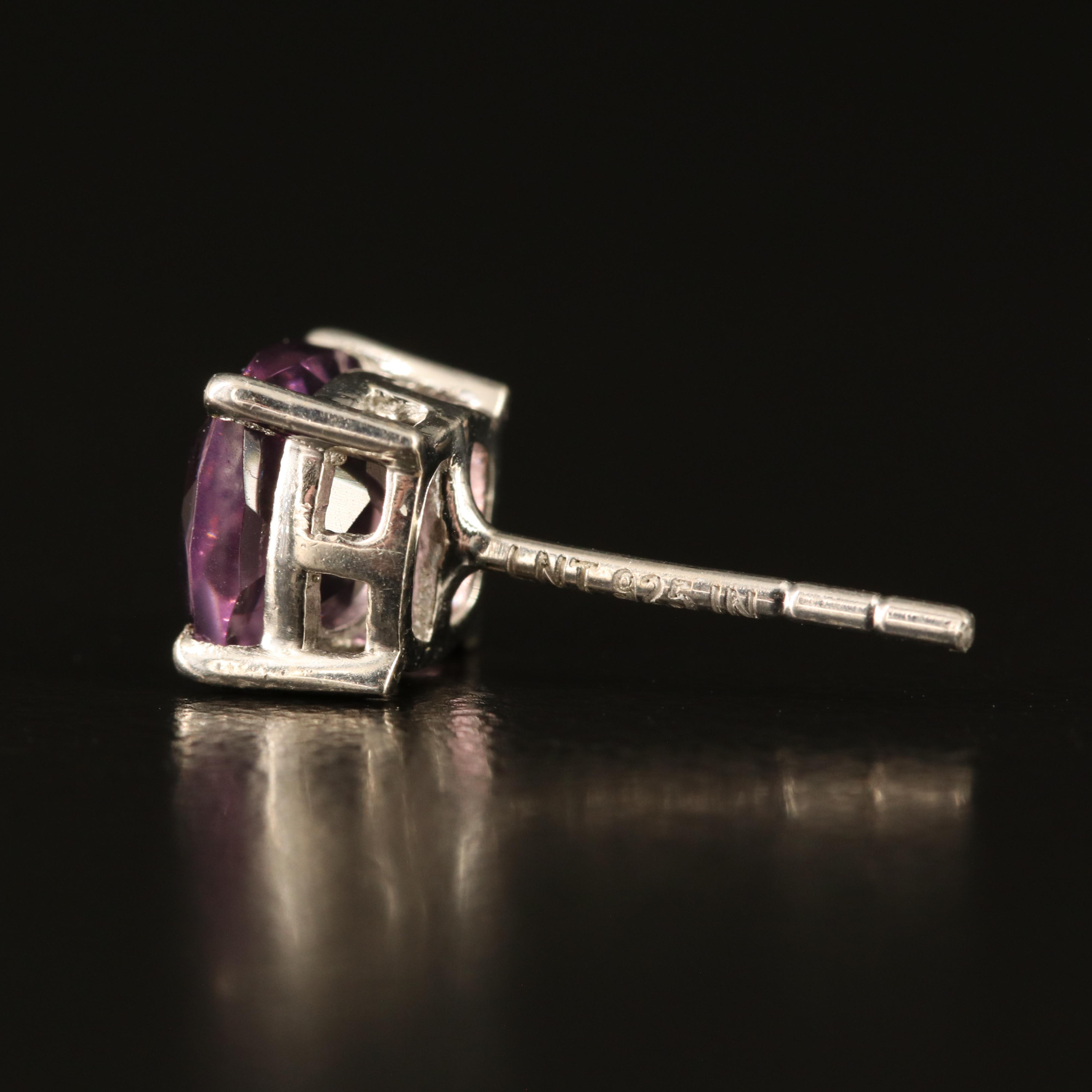 Sterling Glass Stud Earrings