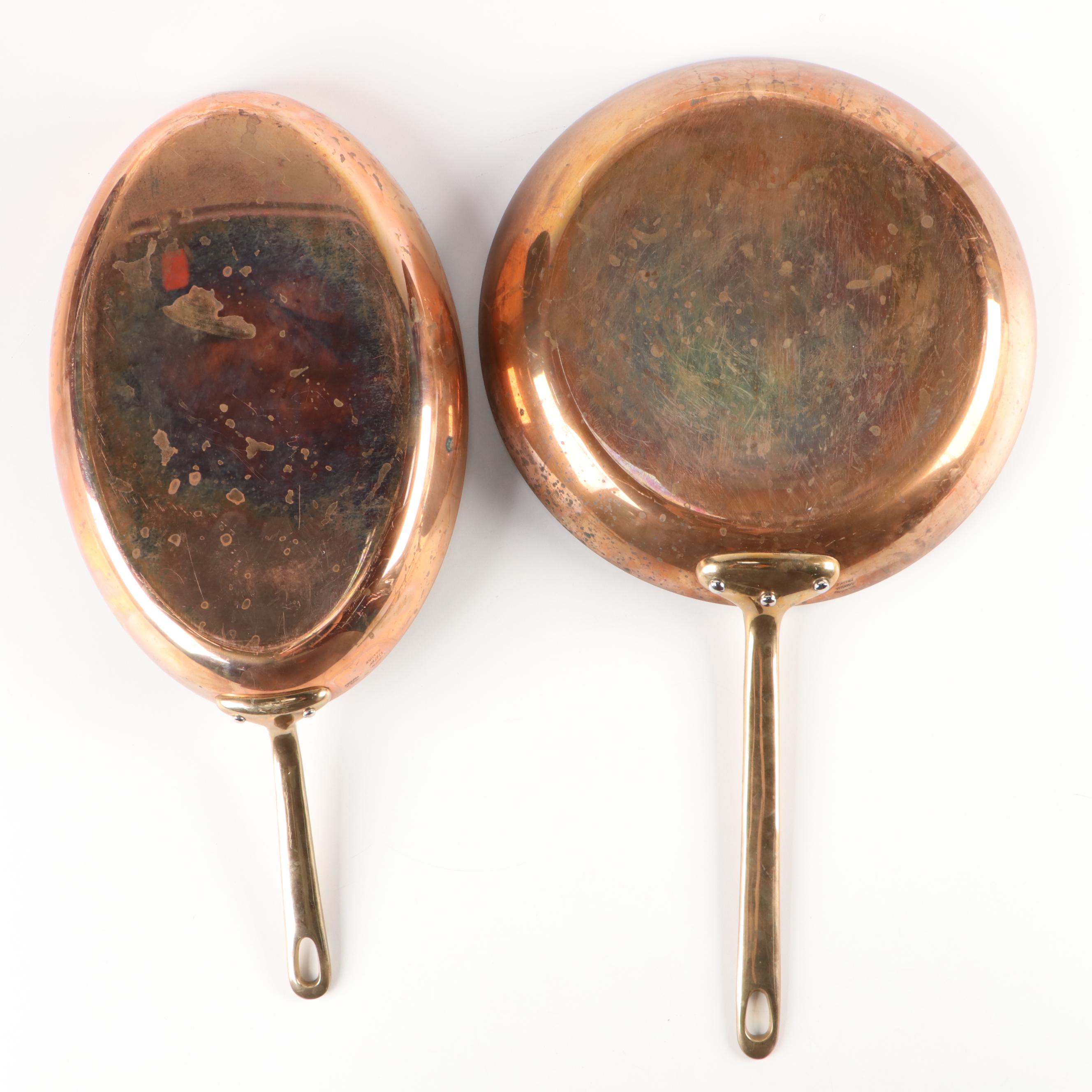 Williams-Sonoma Copper Pans with White Glazed Ceramic Mixing Bowls