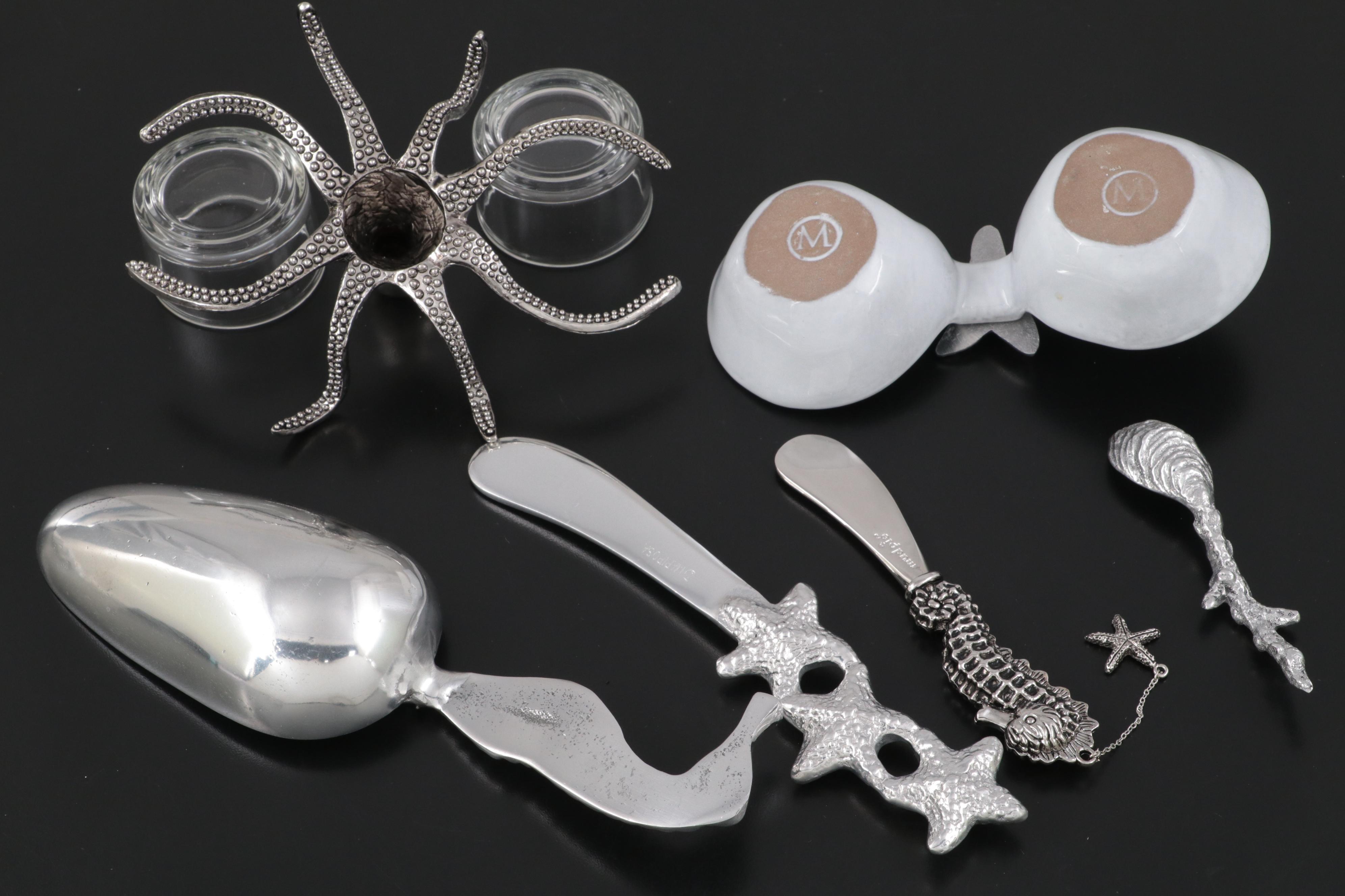 Marine Animal Themed Tableware Including Costa Vere Place Card Holders