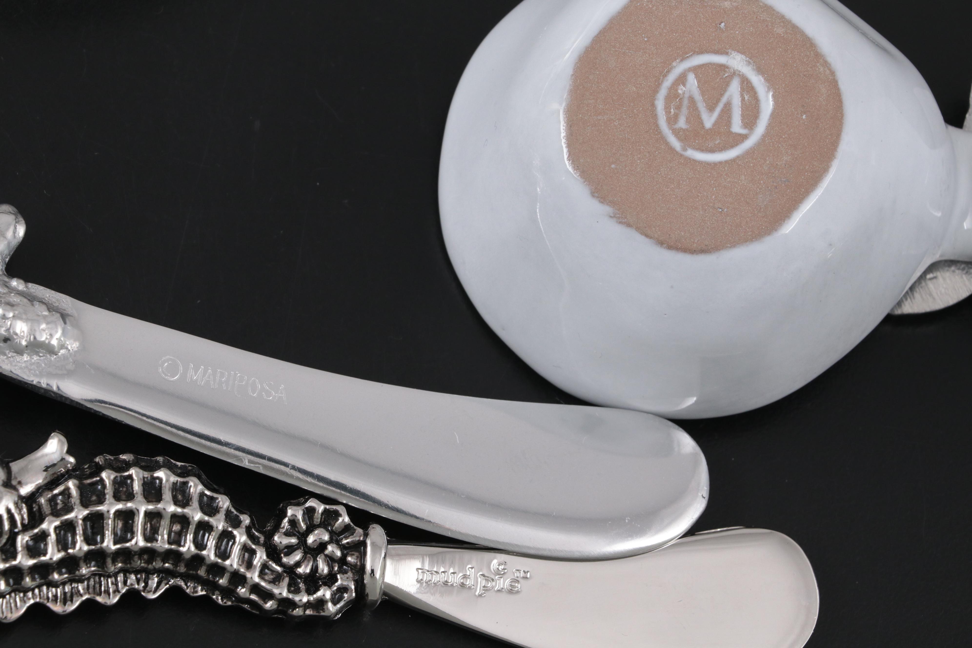 Marine Animal Themed Tableware Including Costa Vere Place Card Holders