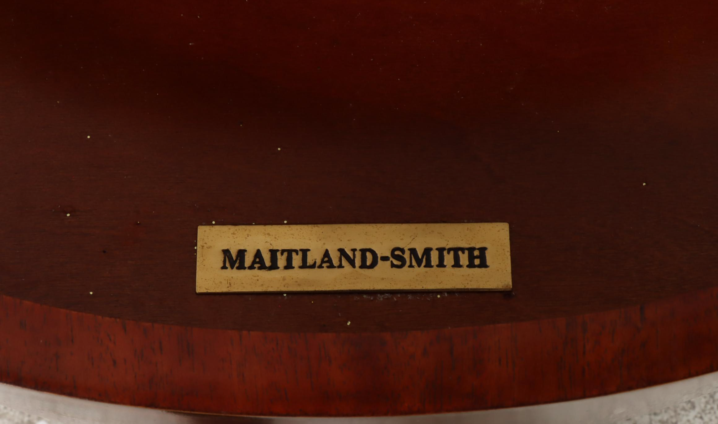 Maitland-Smith George III Style Mahogany and Crossbanded Serpentine Side Cabinet
