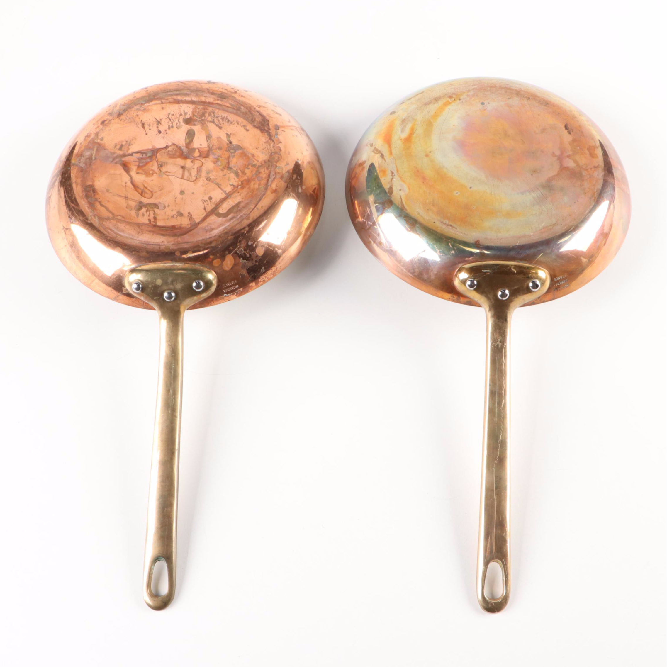 Williams-Sonoma Copper Pans with White Glazed Ceramic Mixing Bowls