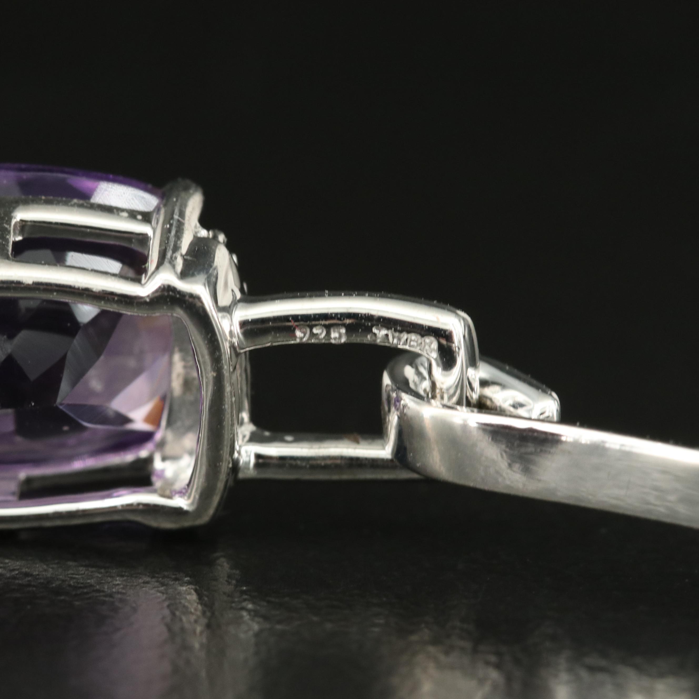 Sterling Amethyst and Sapphire Bangle