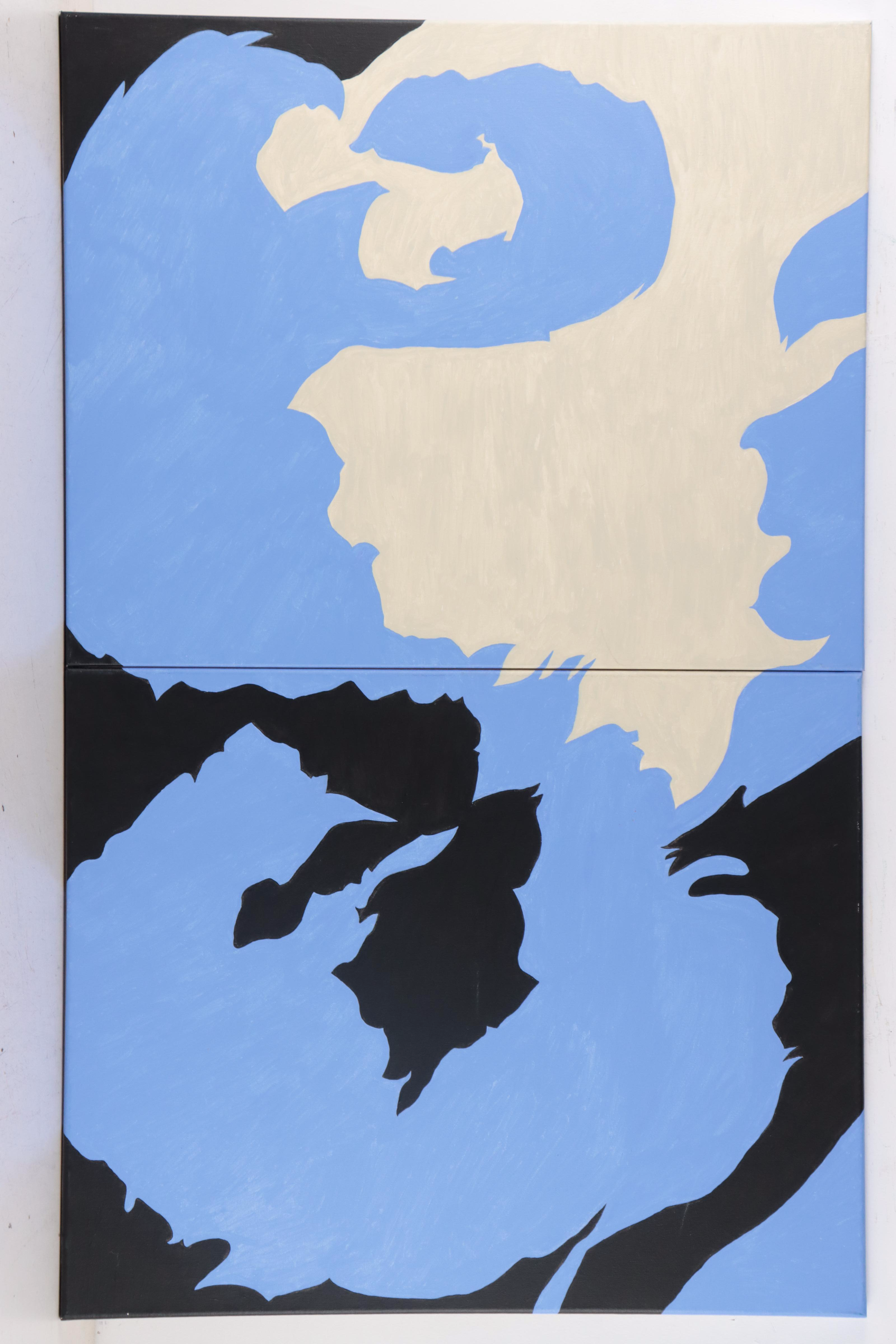 Non-Objective Abstract Acrylic Painting After Jack Youngerman, 21st Century