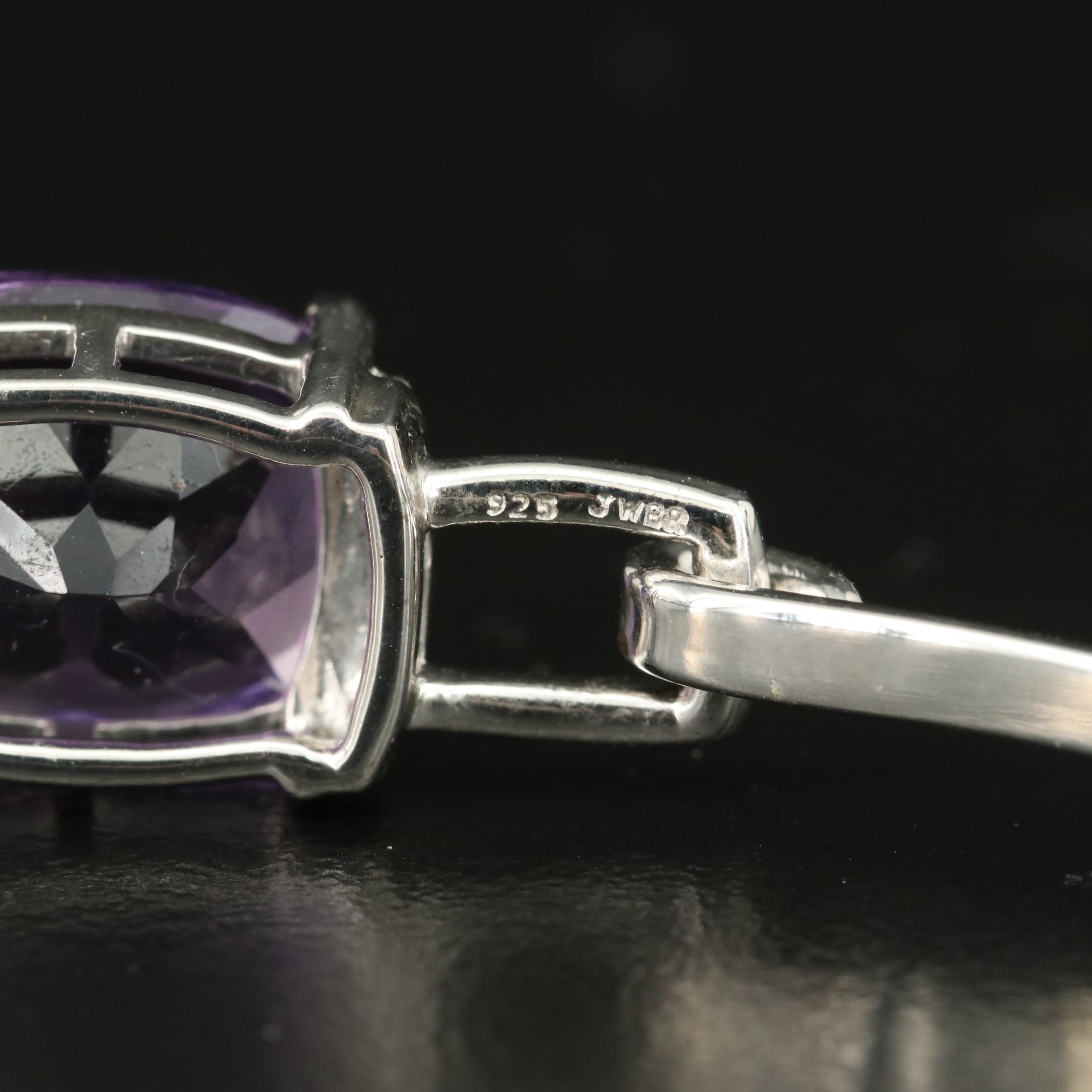Sterling Amethyst and Sapphire Bangle