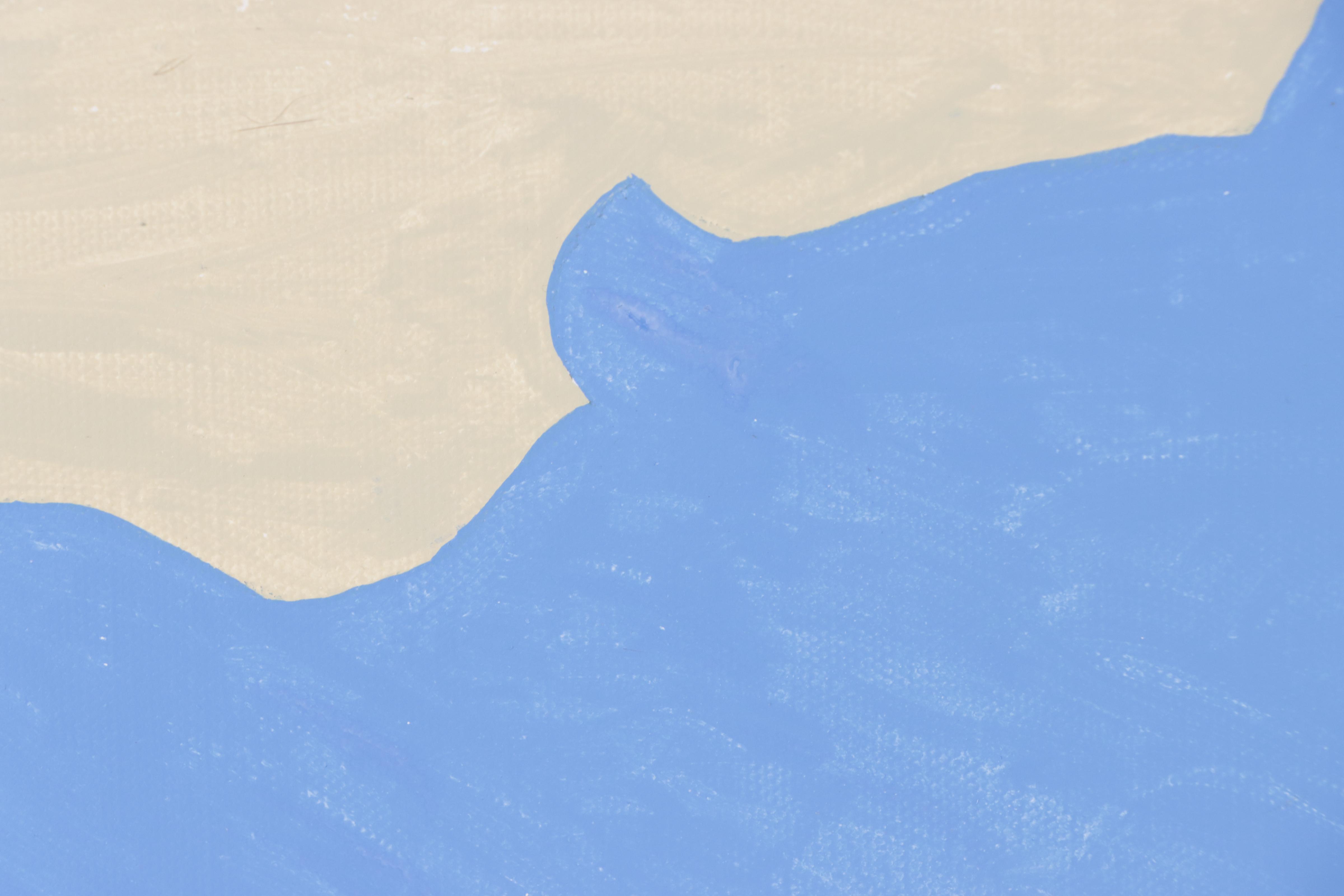 Non-Objective Abstract Acrylic Painting After Jack Youngerman, 21st Century