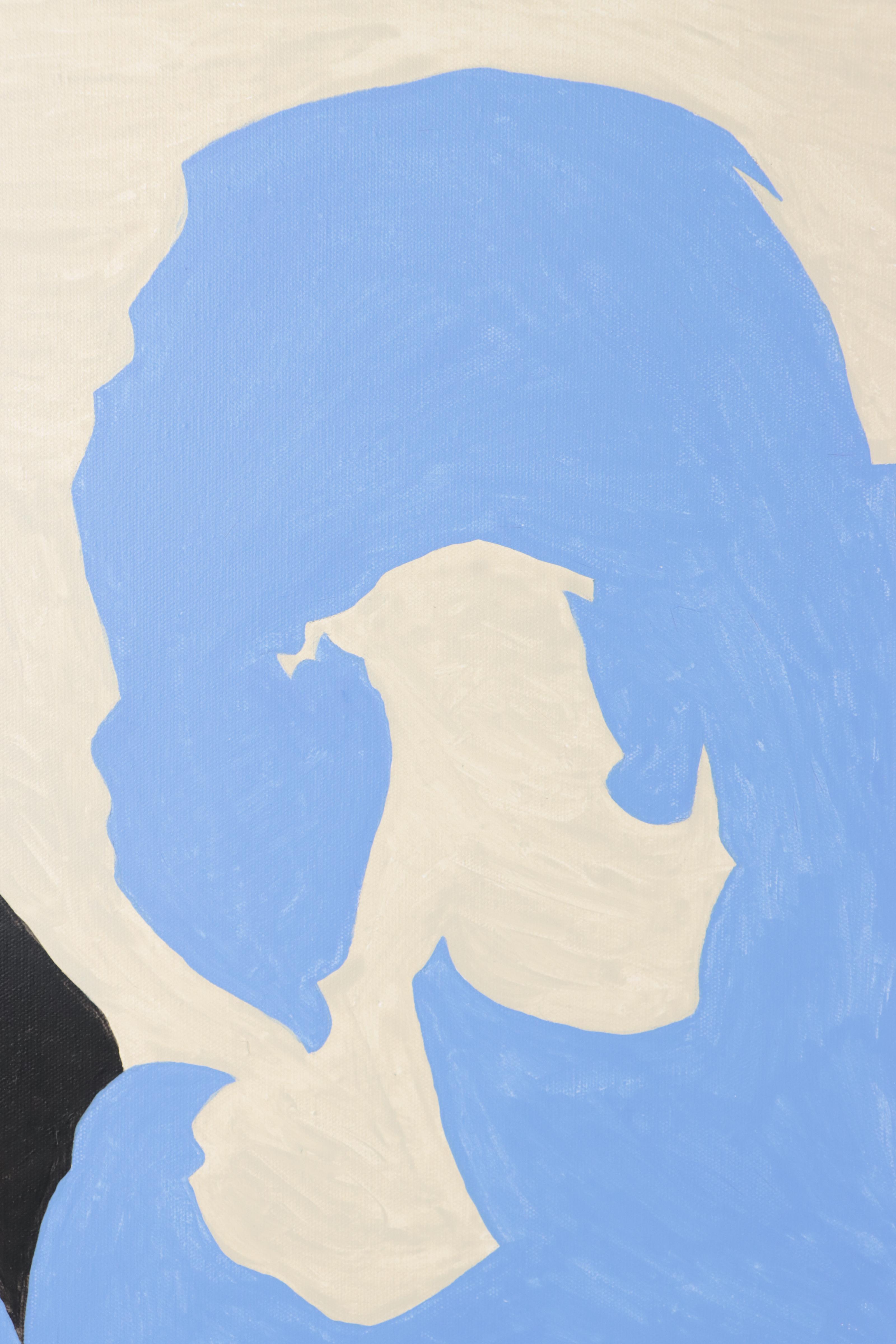 Non-Objective Abstract Acrylic Painting After Jack Youngerman, 21st Century