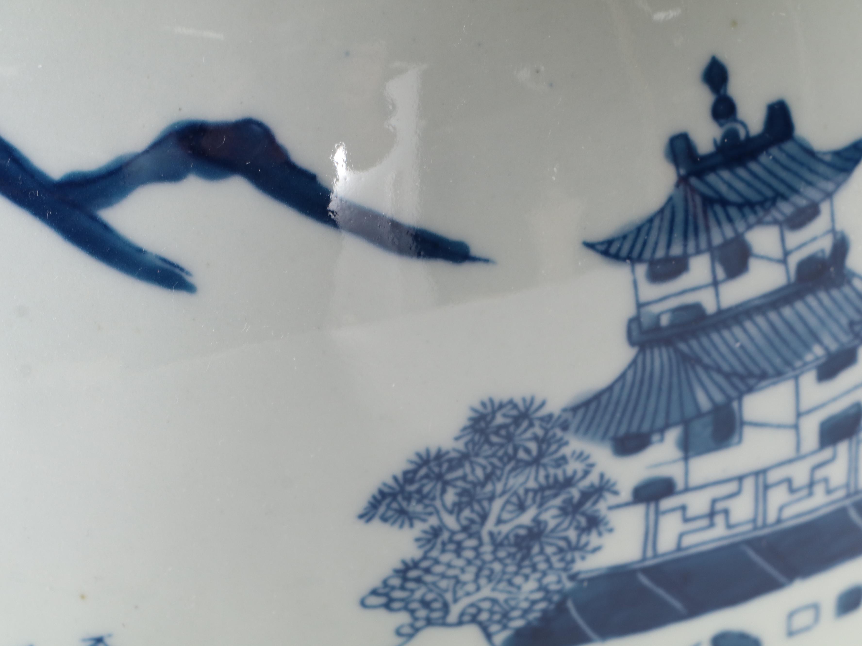 Frontgate Ming Style Blue and White Porcelain Table Lamps