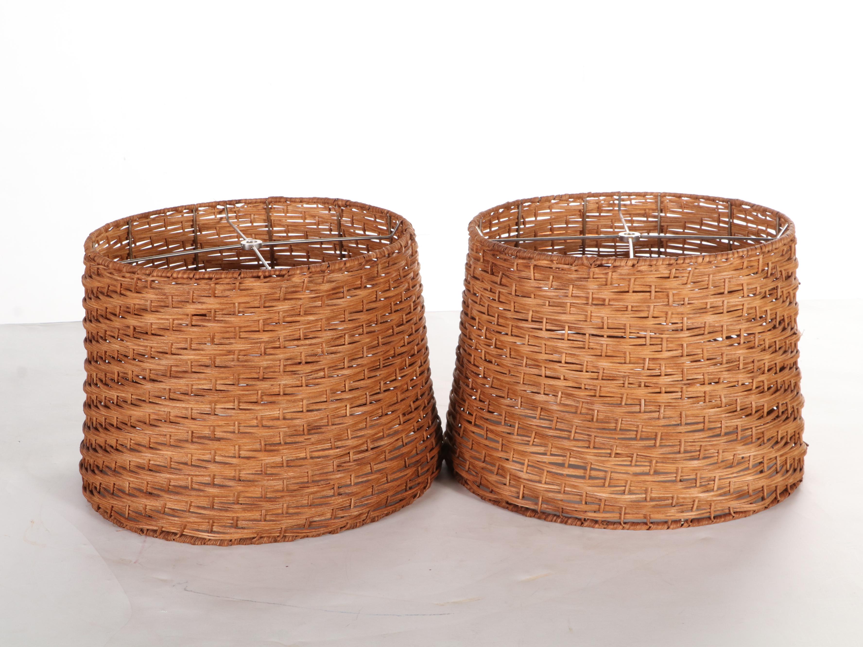 Frontgate Ming Style Blue and White Porcelain Table Lamps