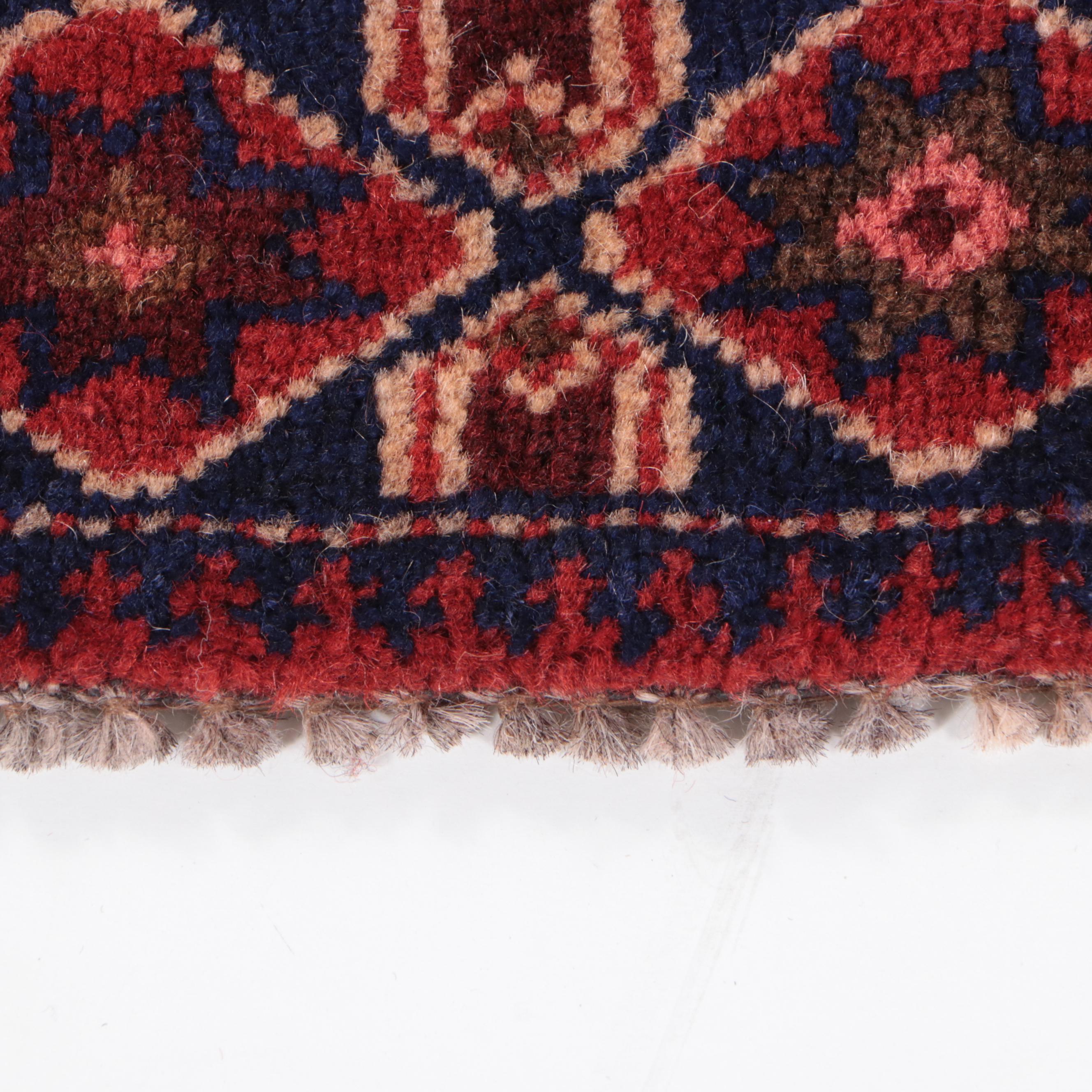 2' x 2'2 Hand-Knotted Afghan Baluch Accent Rug