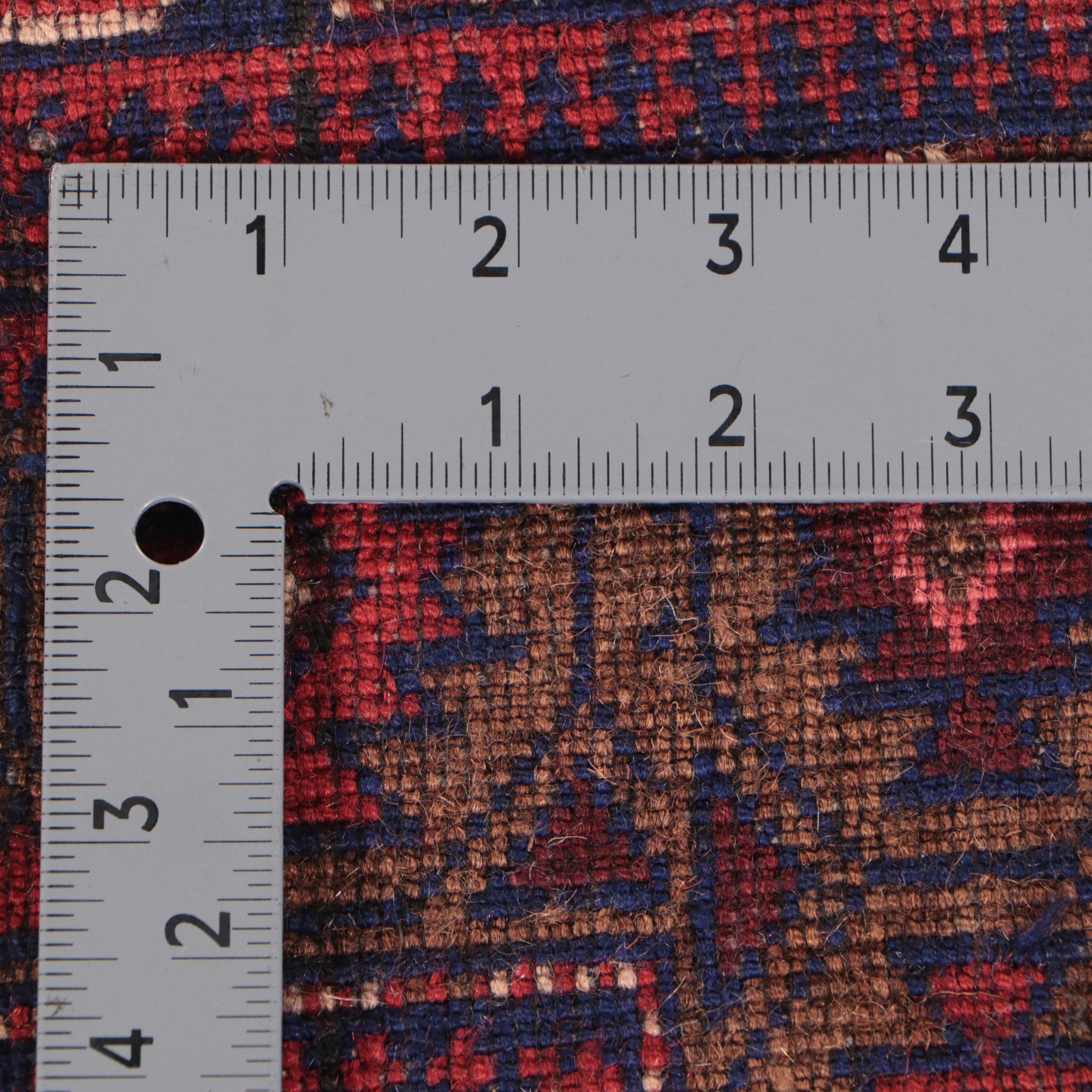 2' x 2'2 Hand-Knotted Afghan Baluch Accent Rug