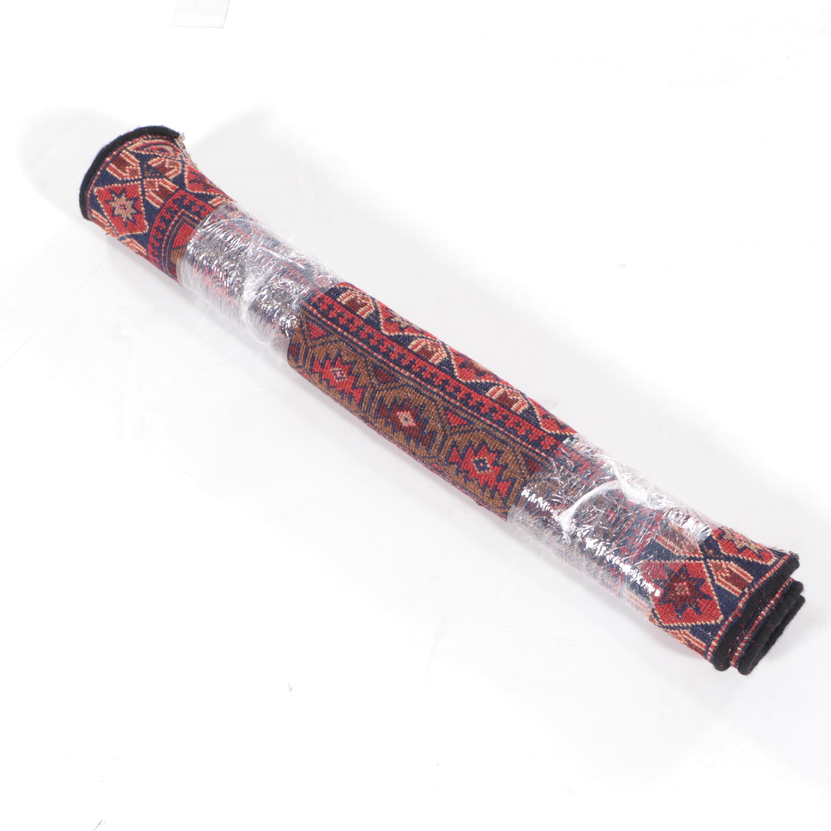 2' x 2'2 Hand-Knotted Afghan Baluch Accent Rug