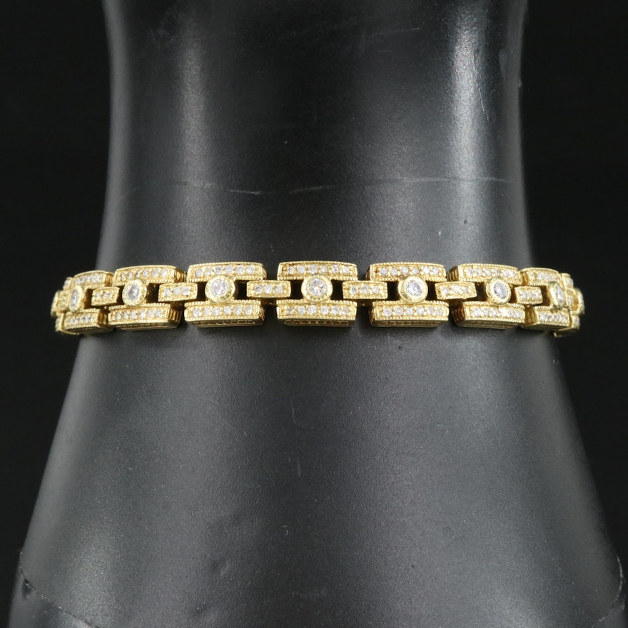 Judith Ripka 18K 1.90 CTW Diamond Bracelet