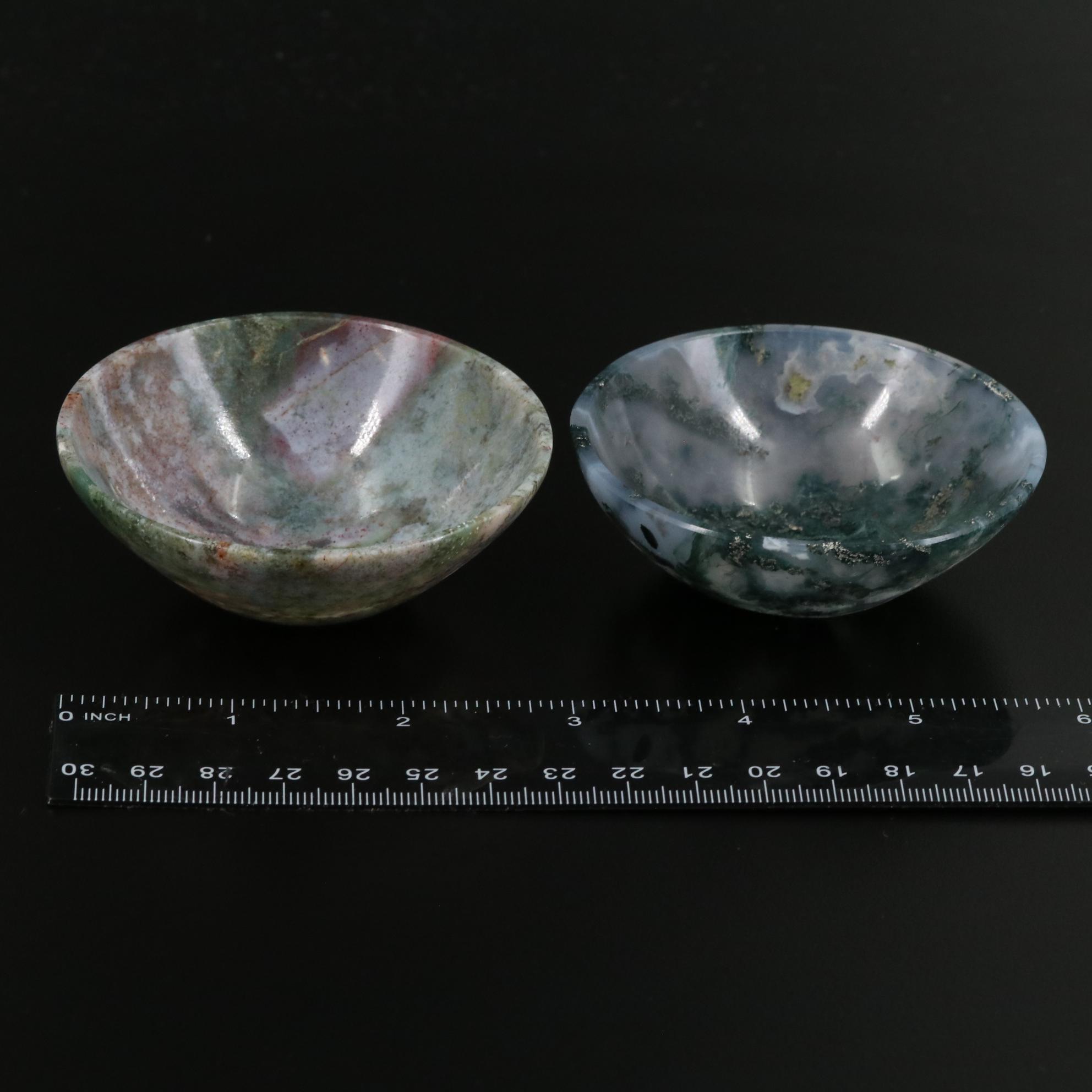 Agate and Moss Agate Bowls