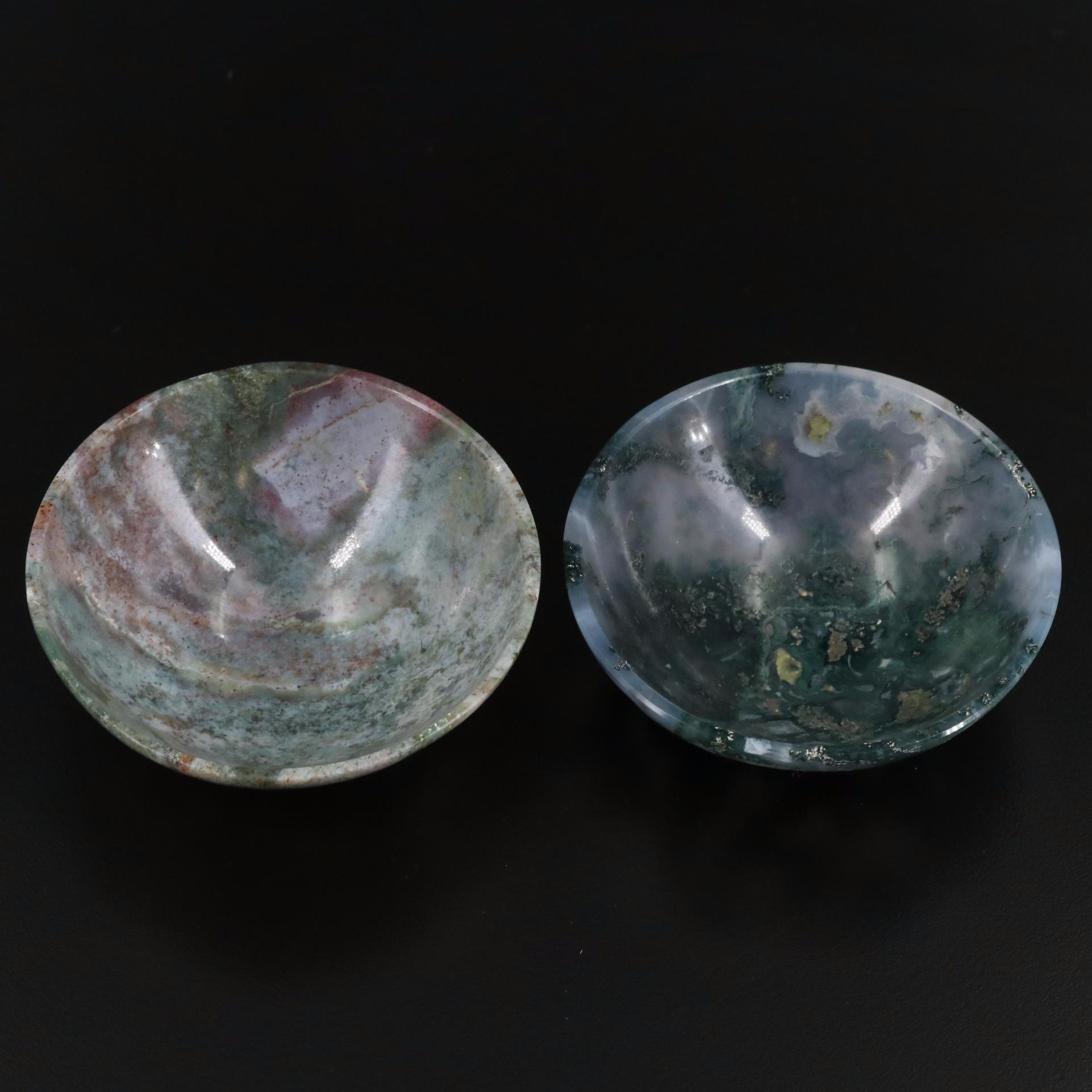 Agate and Moss Agate Bowls