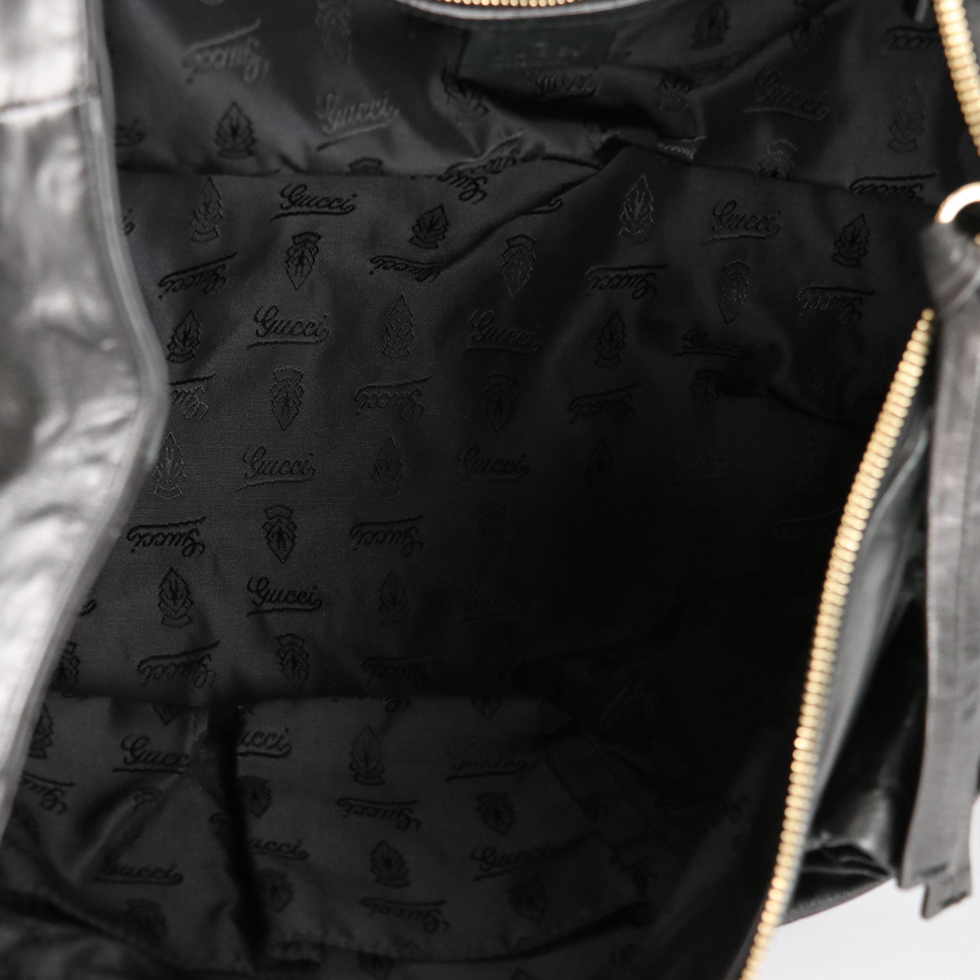 Gucci Hysteria Satchel in Black Leather