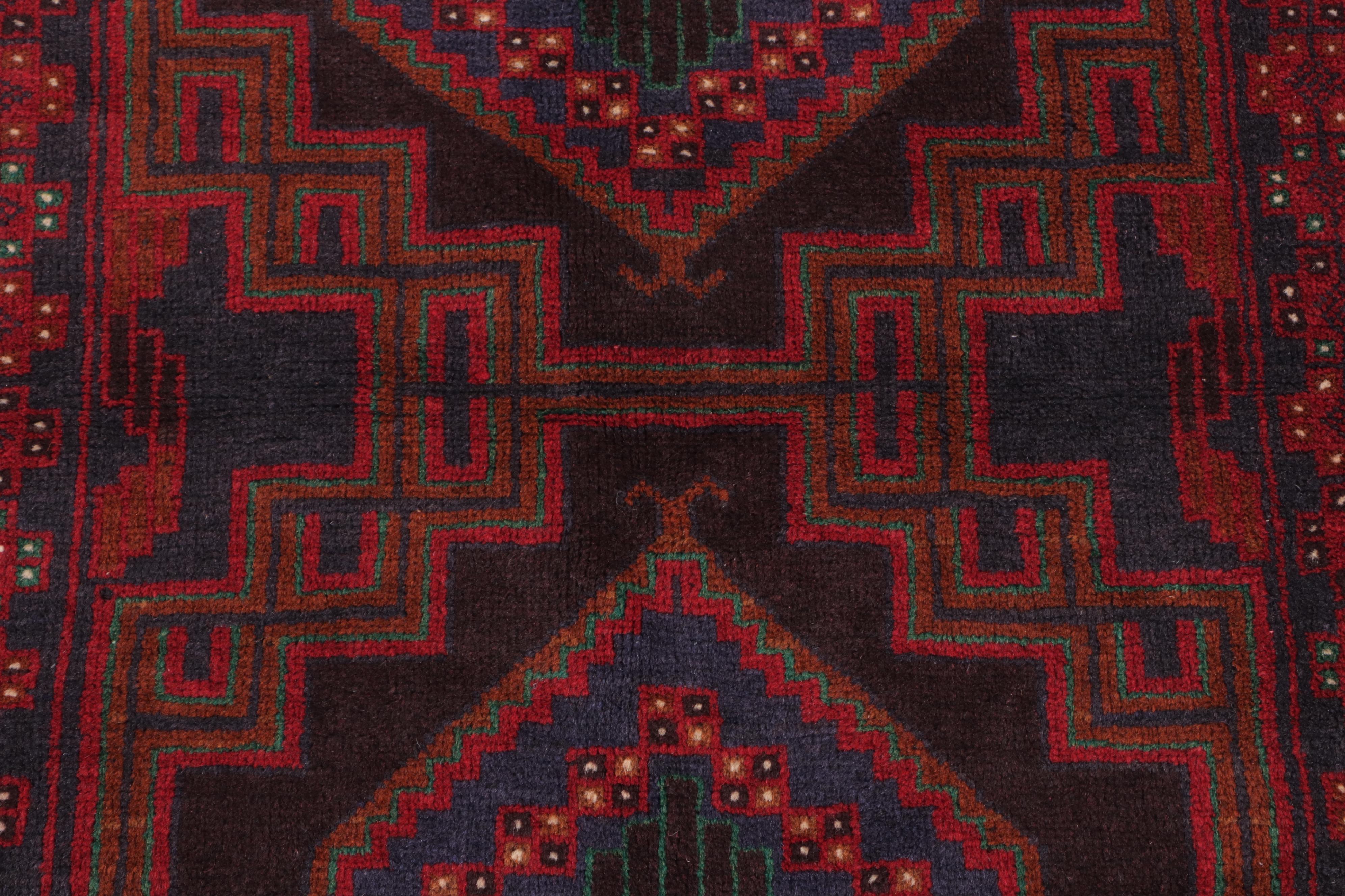 2'9 x 4'5 Hand-Knotted Afghan Teimani Accent Rug