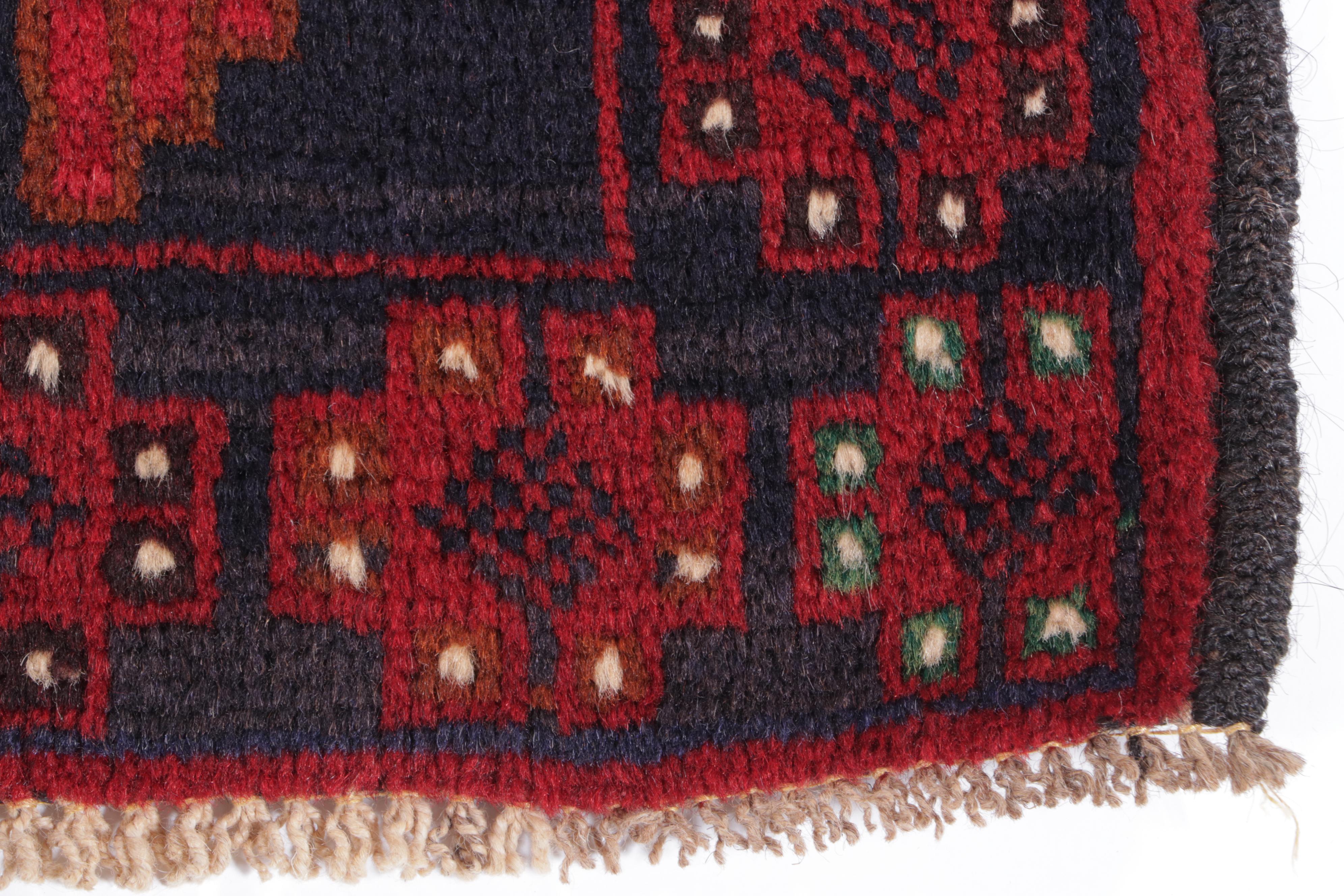 2'9 x 4'5 Hand-Knotted Afghan Teimani Accent Rug