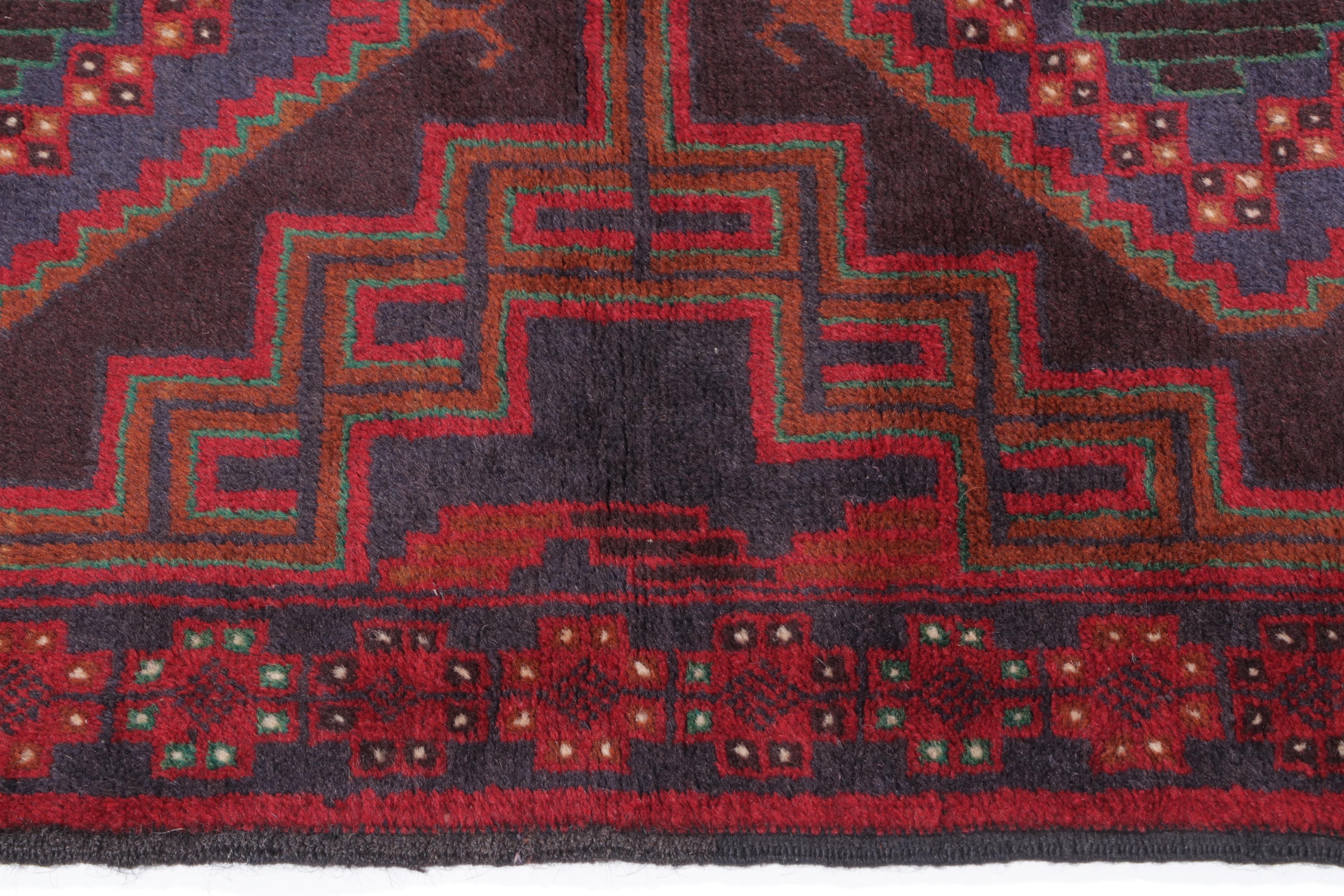 2'9 x 4'5 Hand-Knotted Afghan Teimani Accent Rug