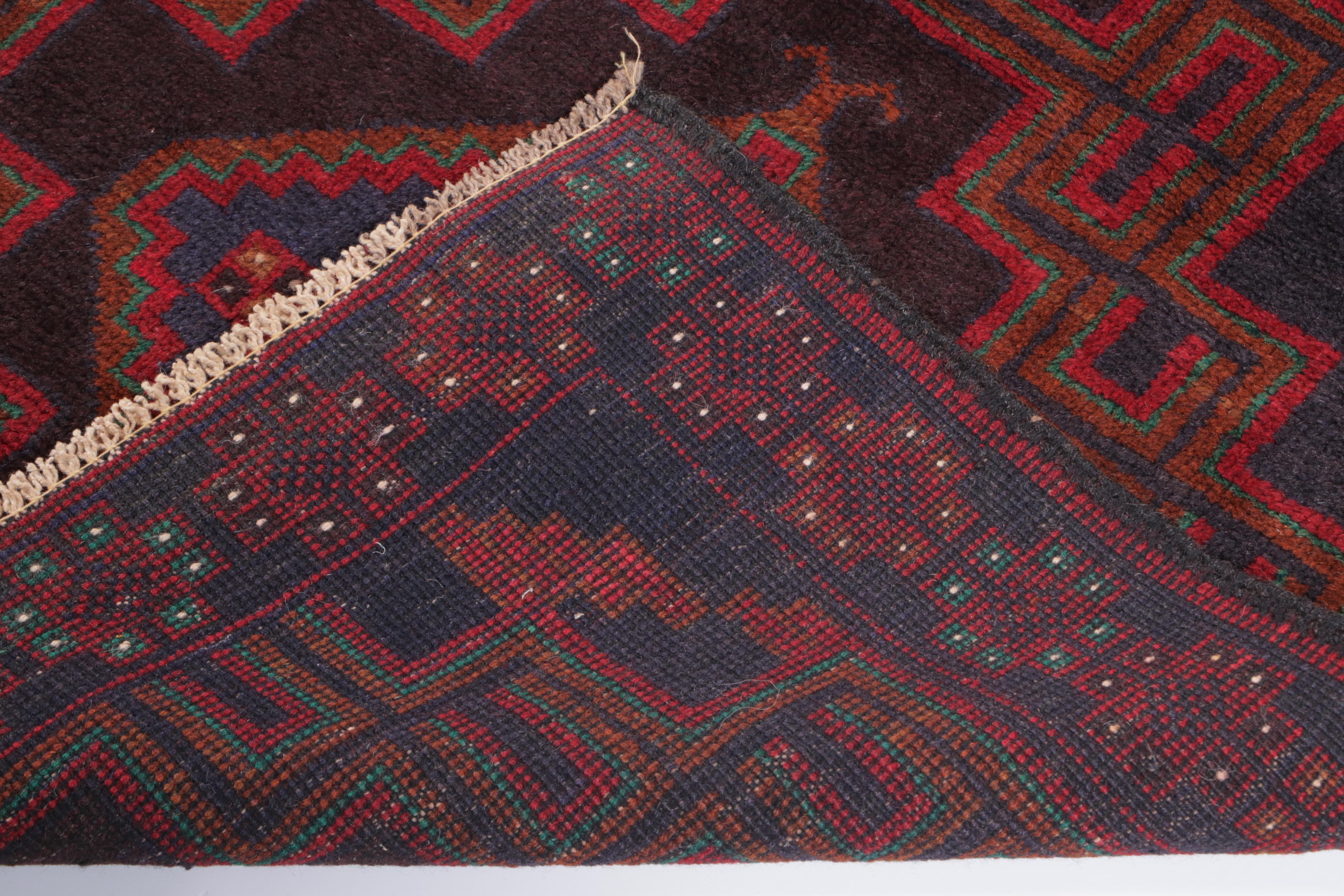 2'9 x 4'5 Hand-Knotted Afghan Teimani Accent Rug