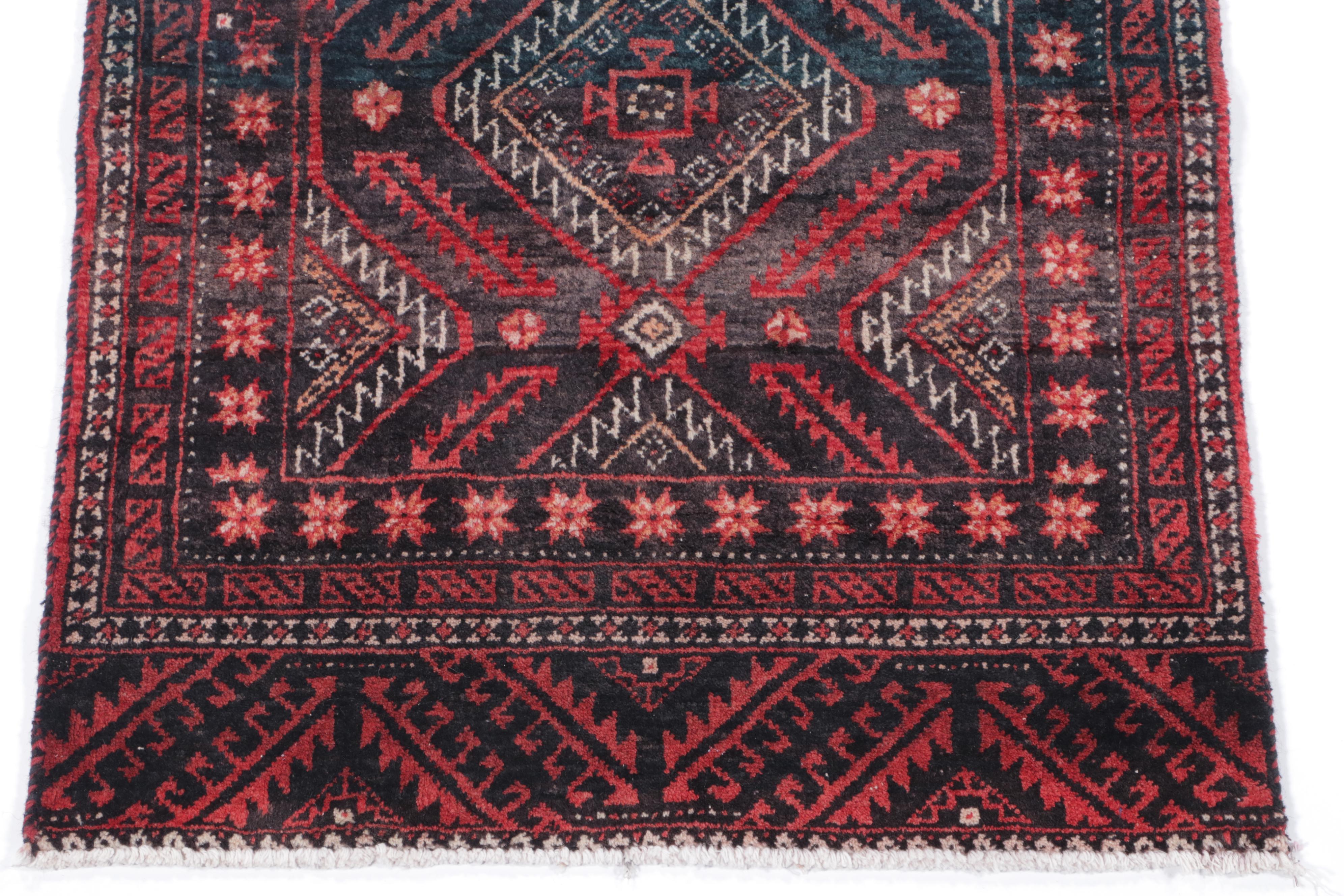 2'7 x 6'4 Hand-Knotted Persian Baluch Area Rug
