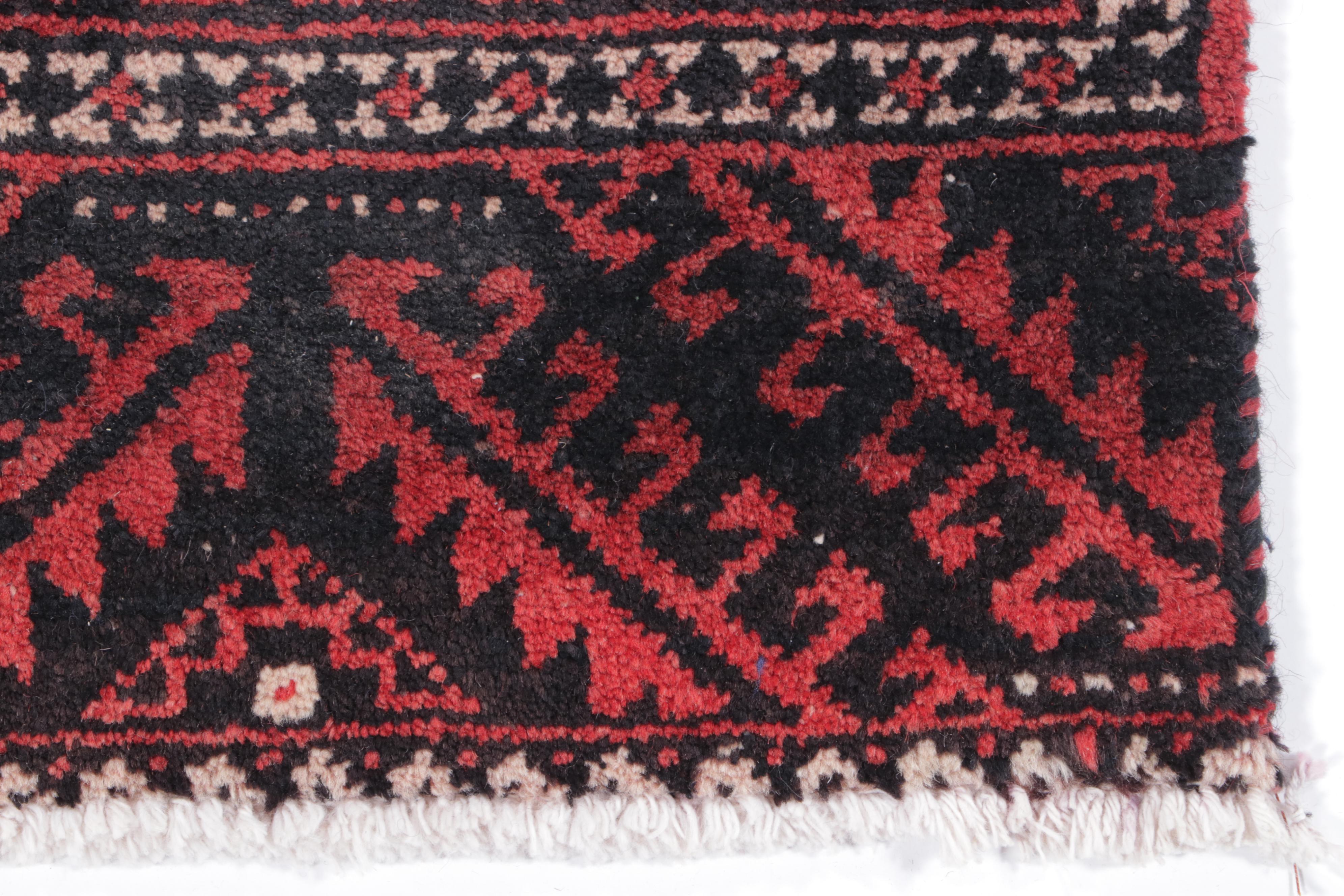 2'7 x 6'4 Hand-Knotted Persian Baluch Area Rug