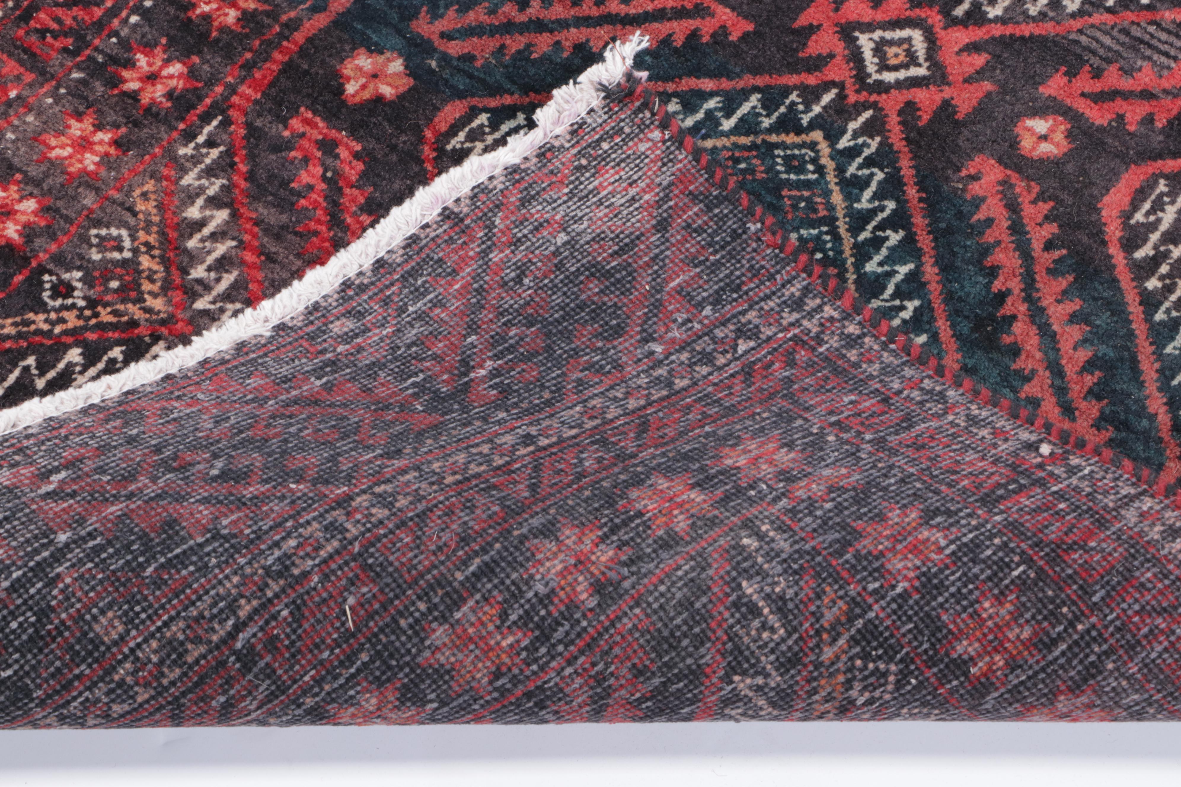 2'7 x 6'4 Hand-Knotted Persian Baluch Area Rug