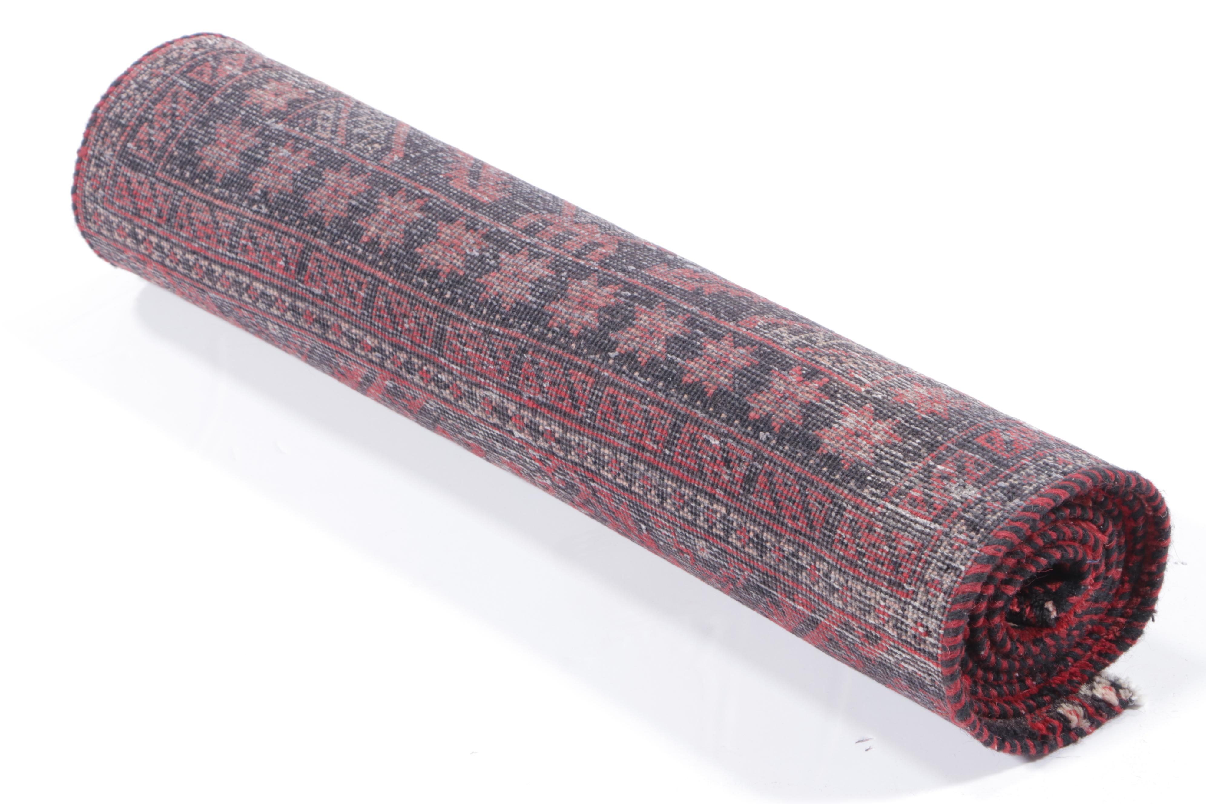 2'7 x 6'4 Hand-Knotted Persian Baluch Area Rug