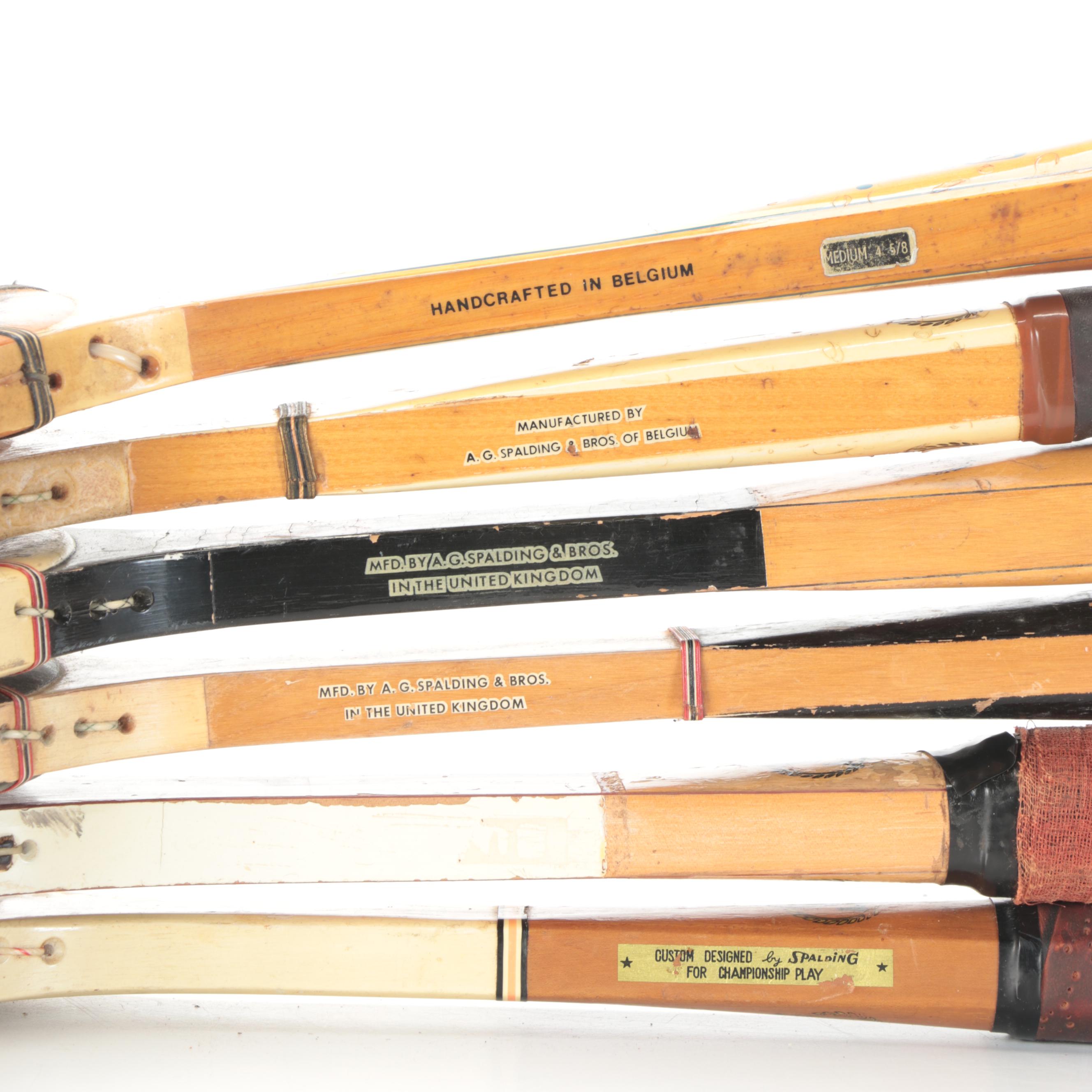 Spalding Pancho Gonzales Wood Tennis Rackets and Wood Case Frames