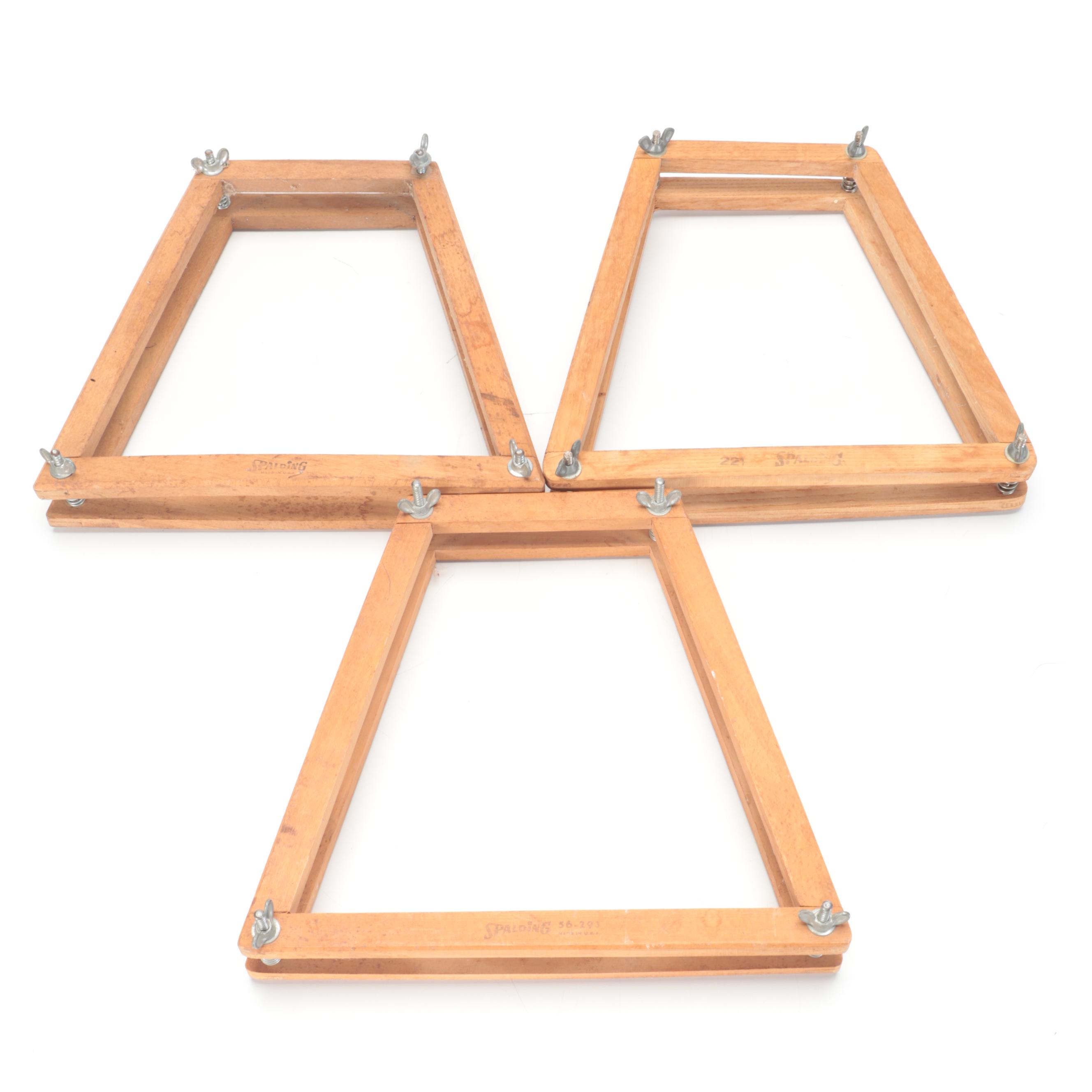 Spalding Pancho Gonzales Wood Tennis Rackets and Wood Case Frames