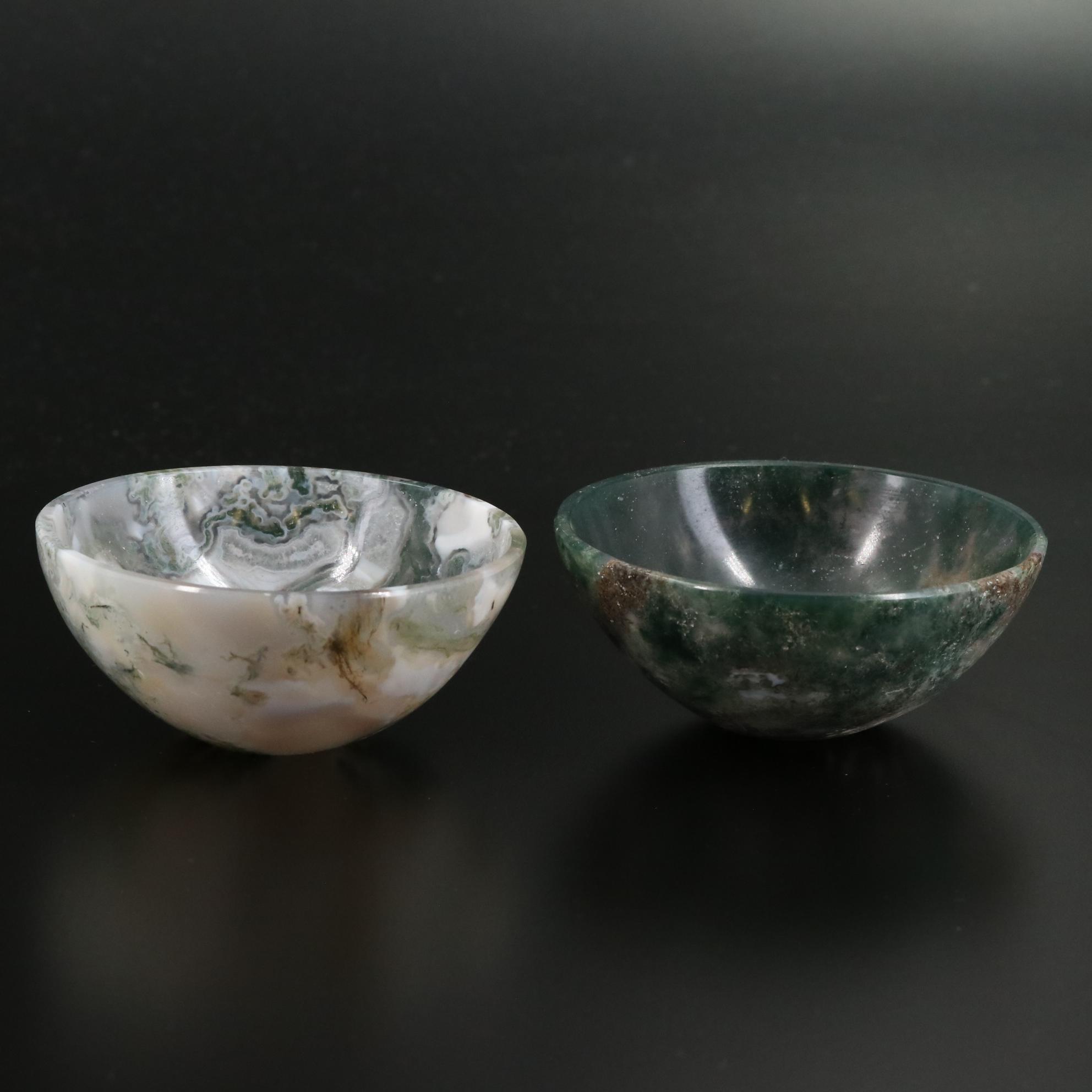 Agate and Moss Agate Bowls